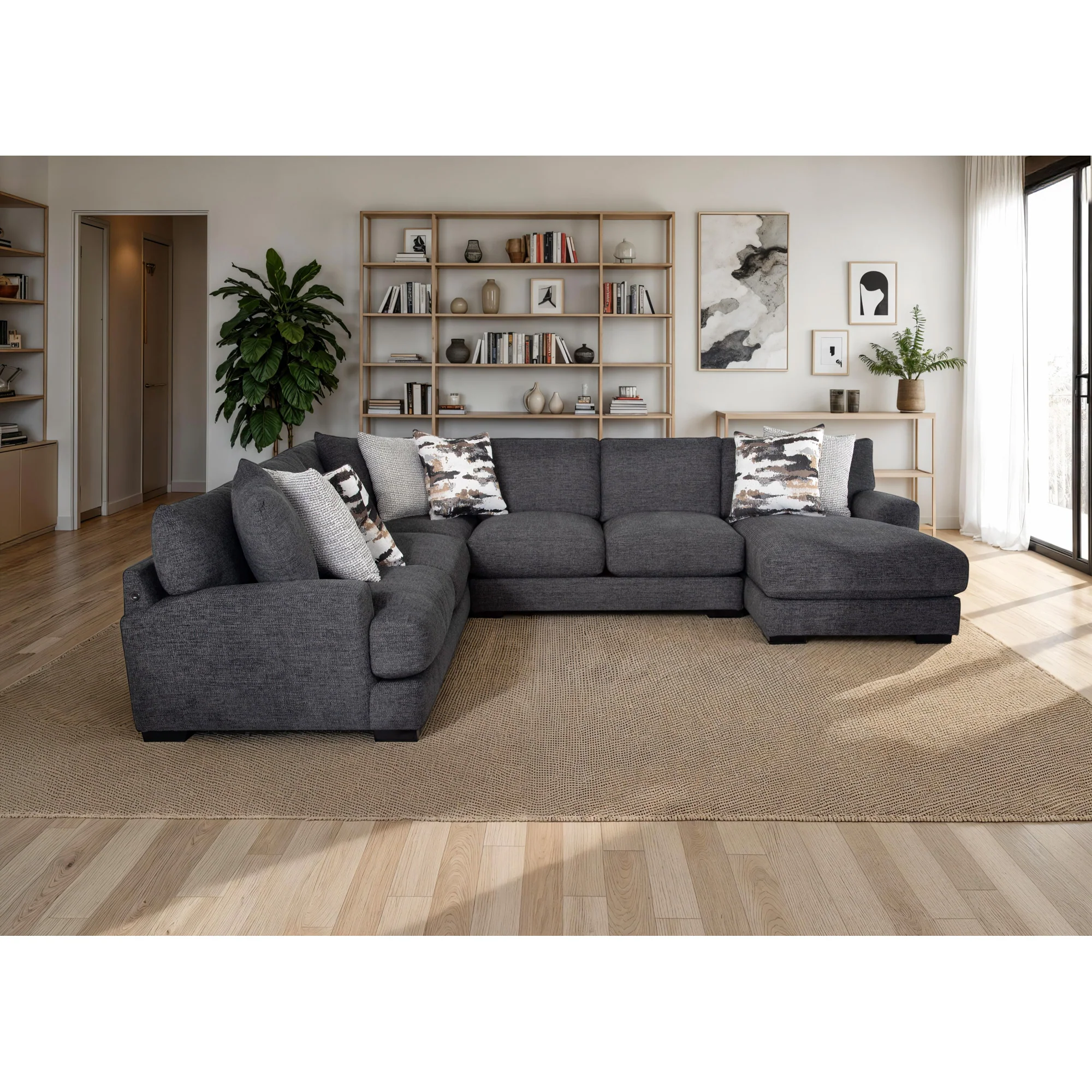 Wake 4 Piece Right Chaise Sectional - Image 4