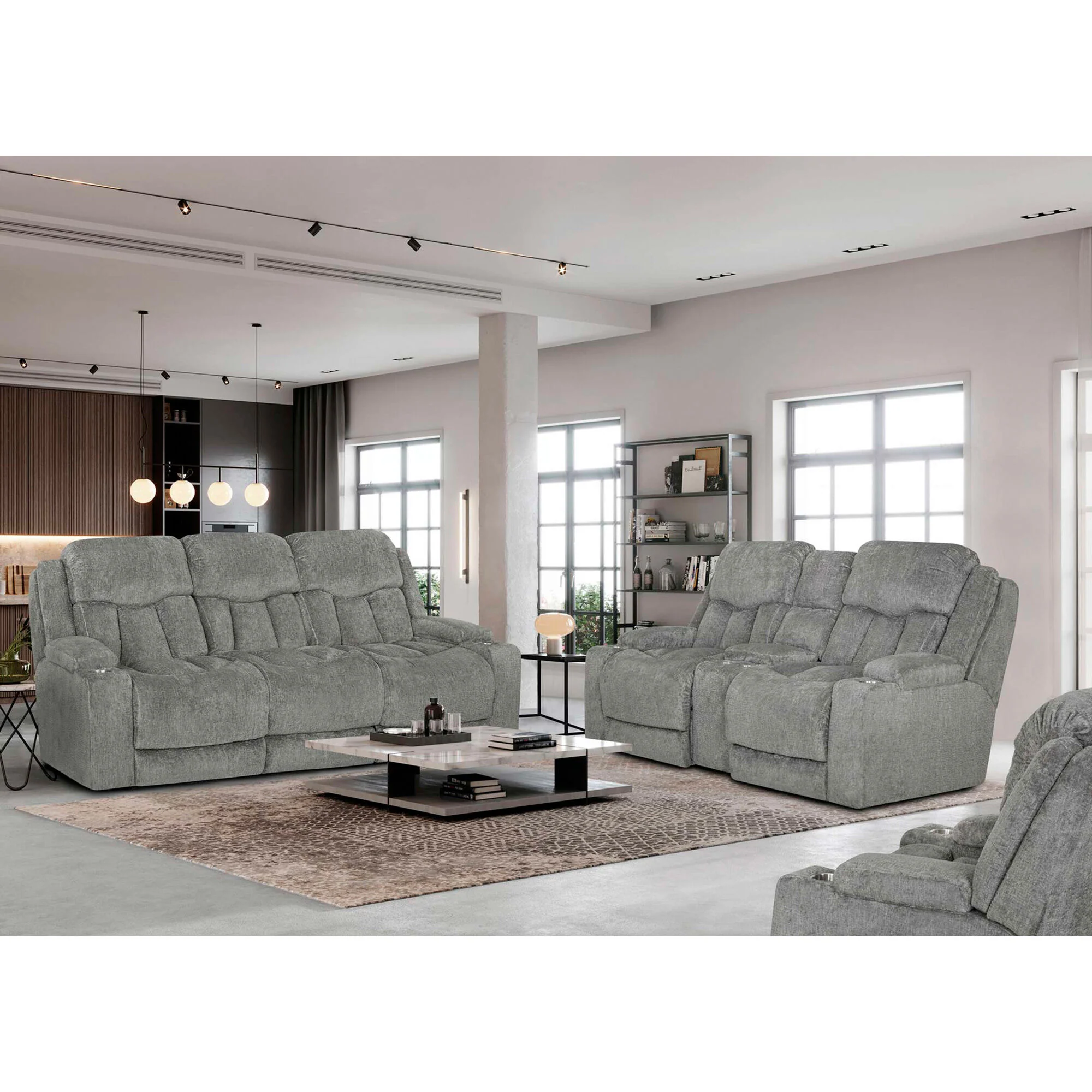 Aire Power+ Reclining Console Loveseat - Image 9