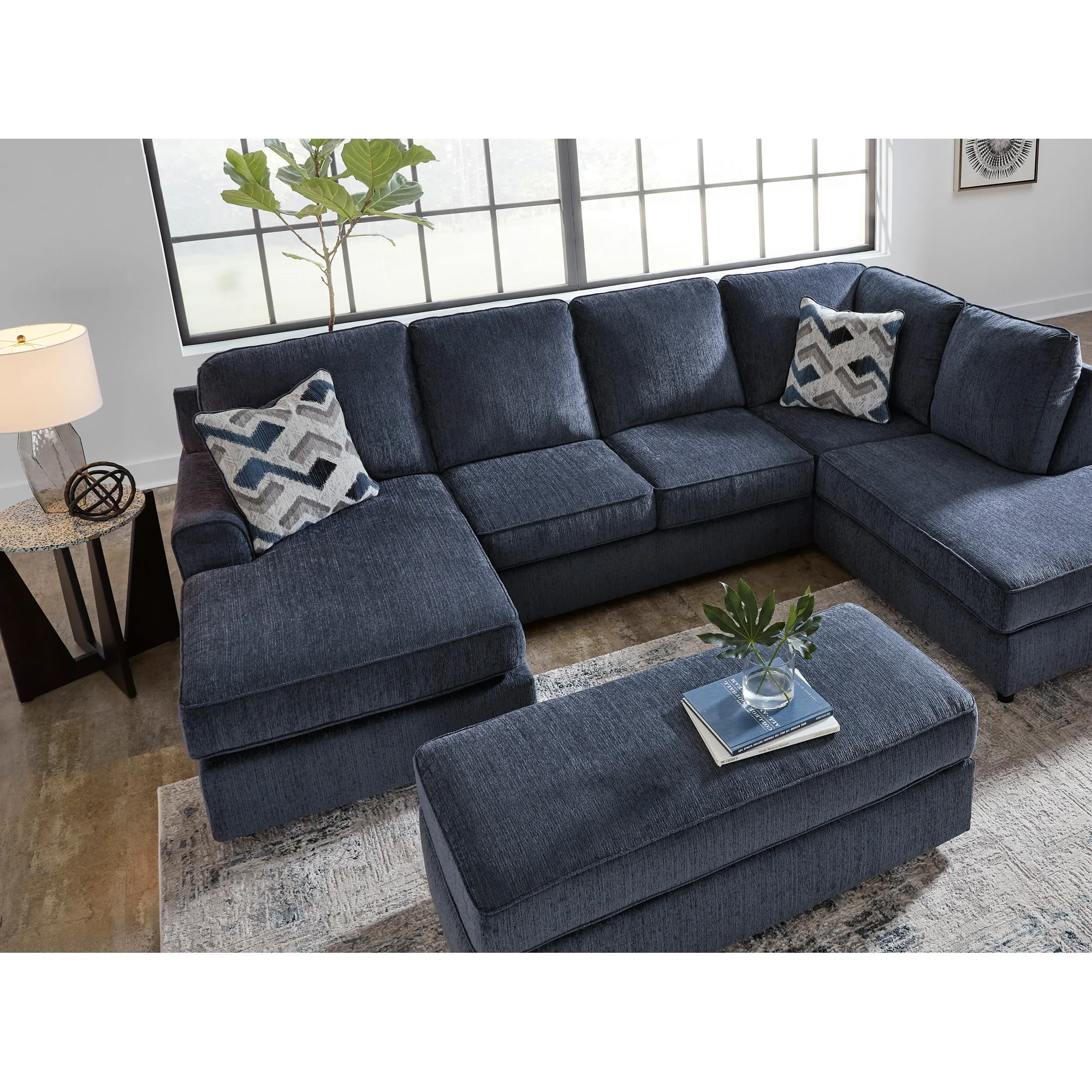 Albar Place Sectional and Ottoman - Image 2