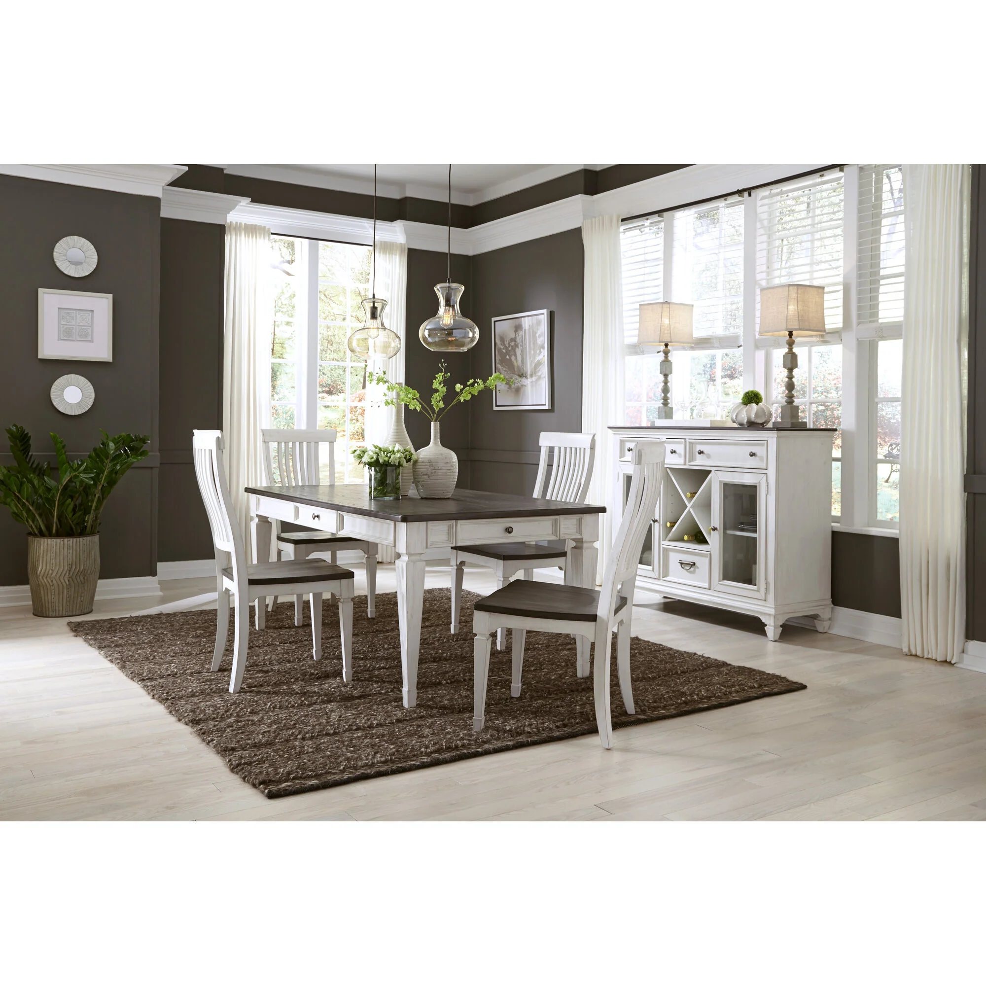 Allyson Park 5 Piece Rectangular Dining Set