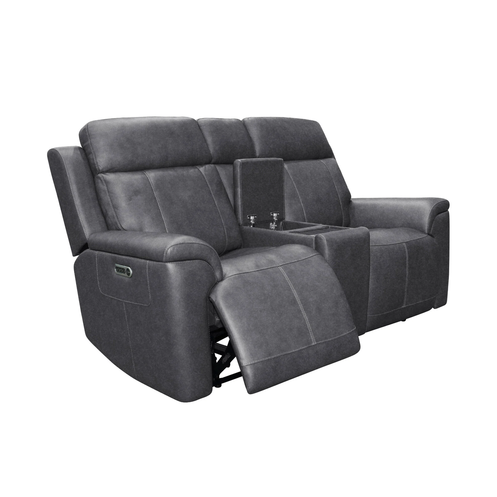 Amelia Power Reclining Console Loveseat with Power Headrests & Lumbar - Image 6