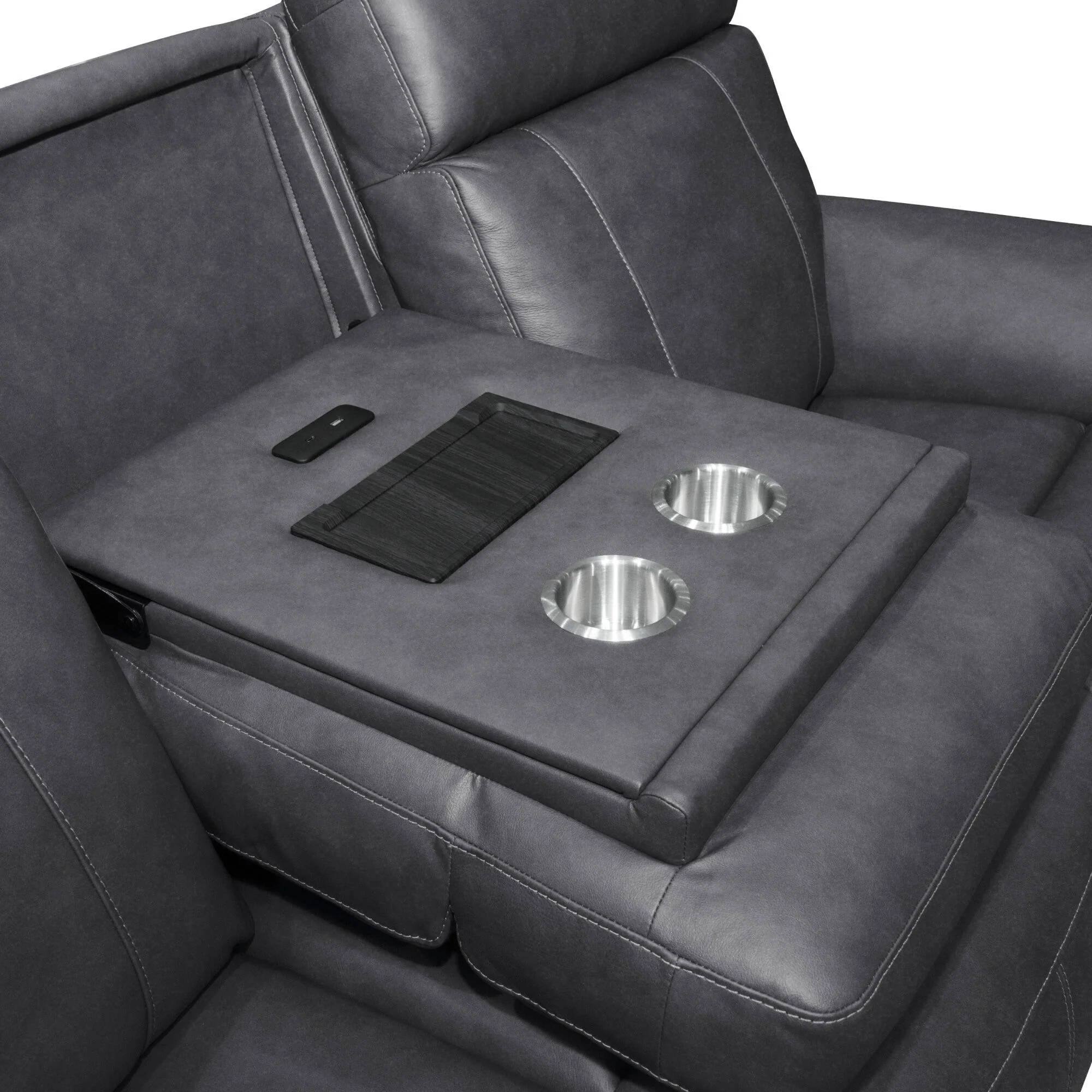 Amelia Power Reclining Console Sofa with Power Headrests and Lumbar - Image 9