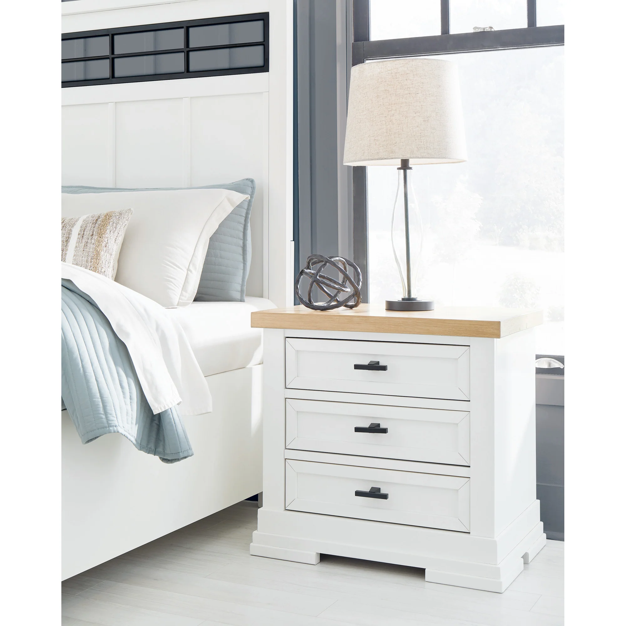 Ashbryn 3 Drawer Night Stand - Image 3