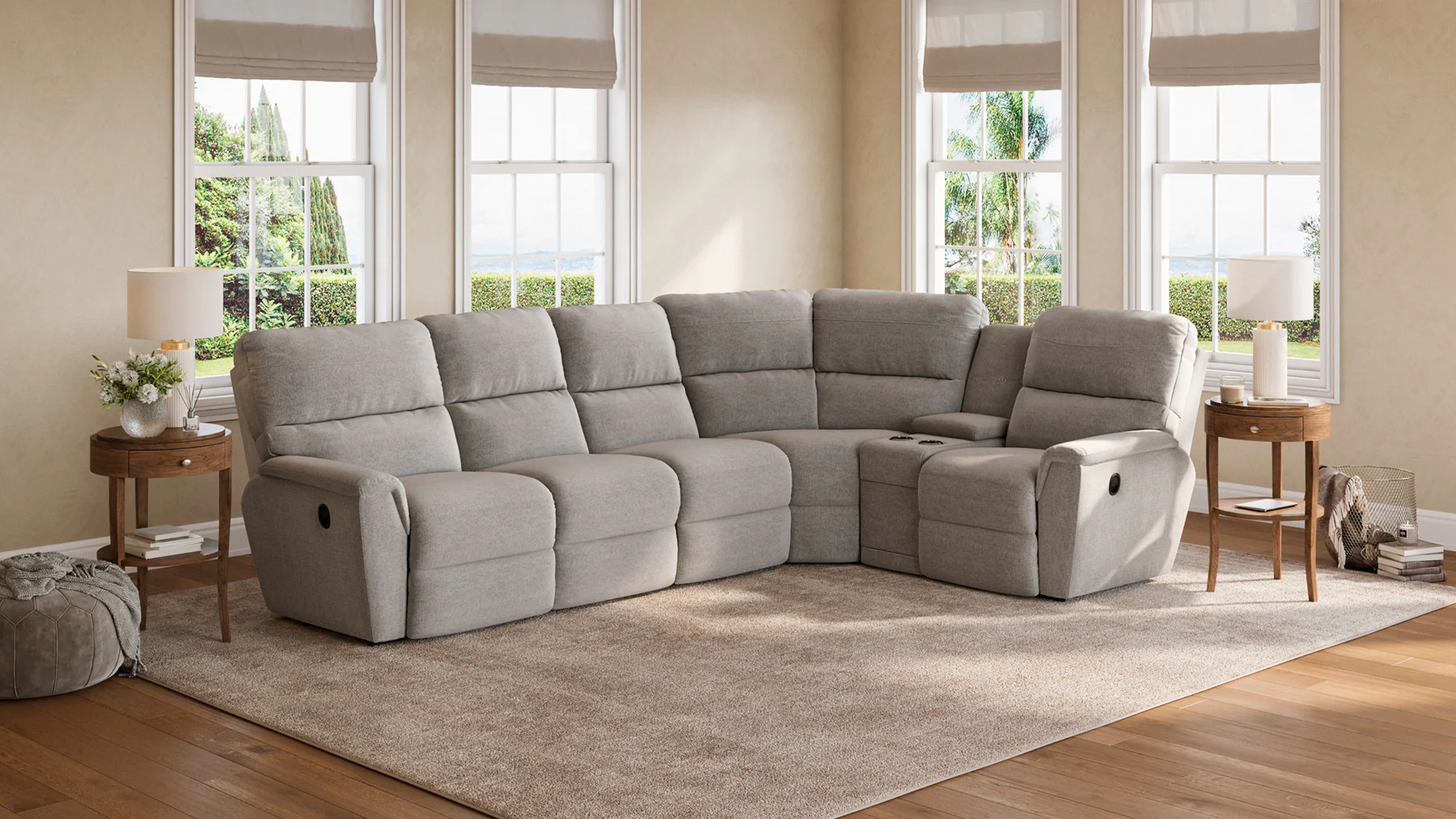 Ava 5 Piece Sectional with 2 Tri-Power Ends and 1 Tri-Power Armless - Image 6