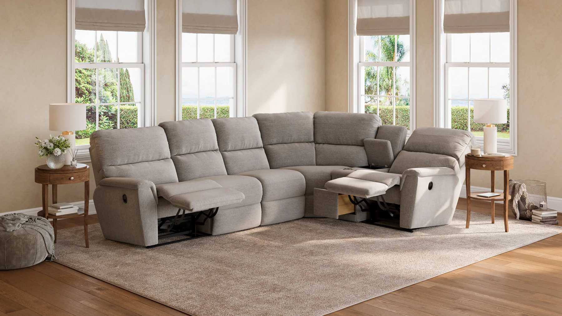 Ava 5 Piece Sectional with 2 Tri-Power Ends and 1 Tri-Power Armless - Image 8
