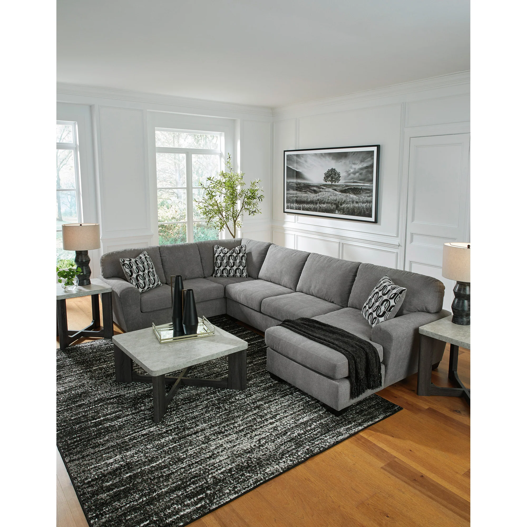 Birkdale Court 3 Piece Right Chaise Sectional - Image 5
