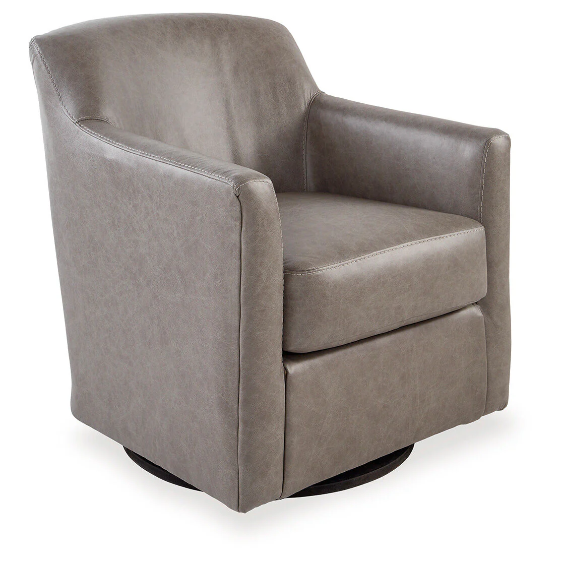 Bradney Leather Swivel Accent Chair - Image 2