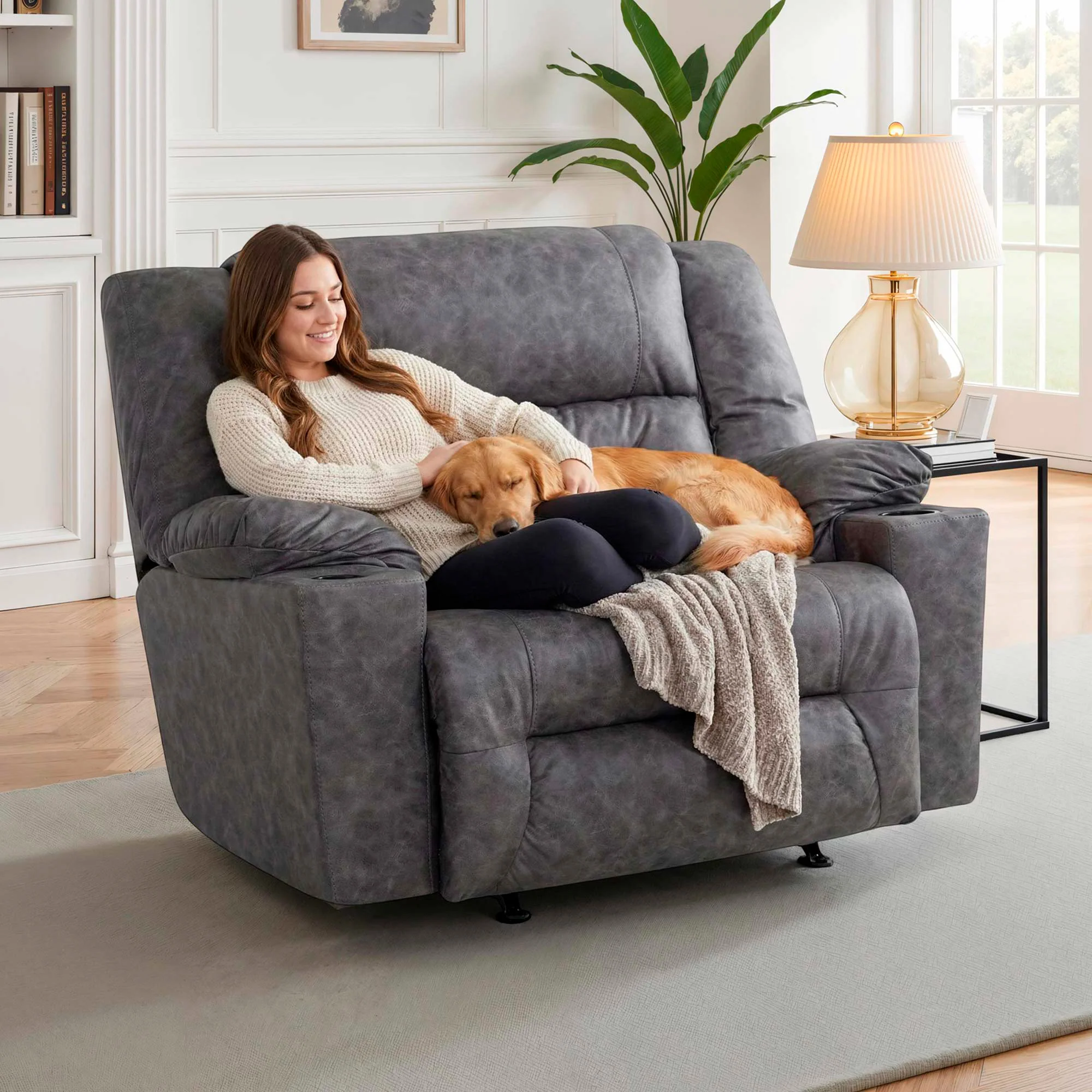 Brutus Oversized Snuggler Rocking Recliner - Image 4