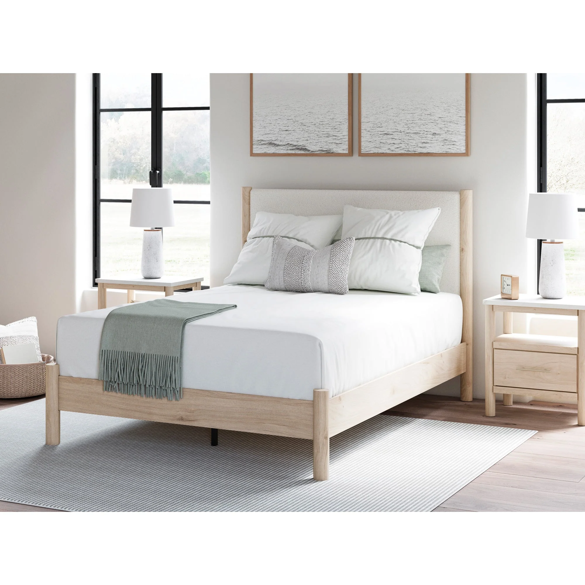 Cadmori Upholstered Panel Bed - Image 11