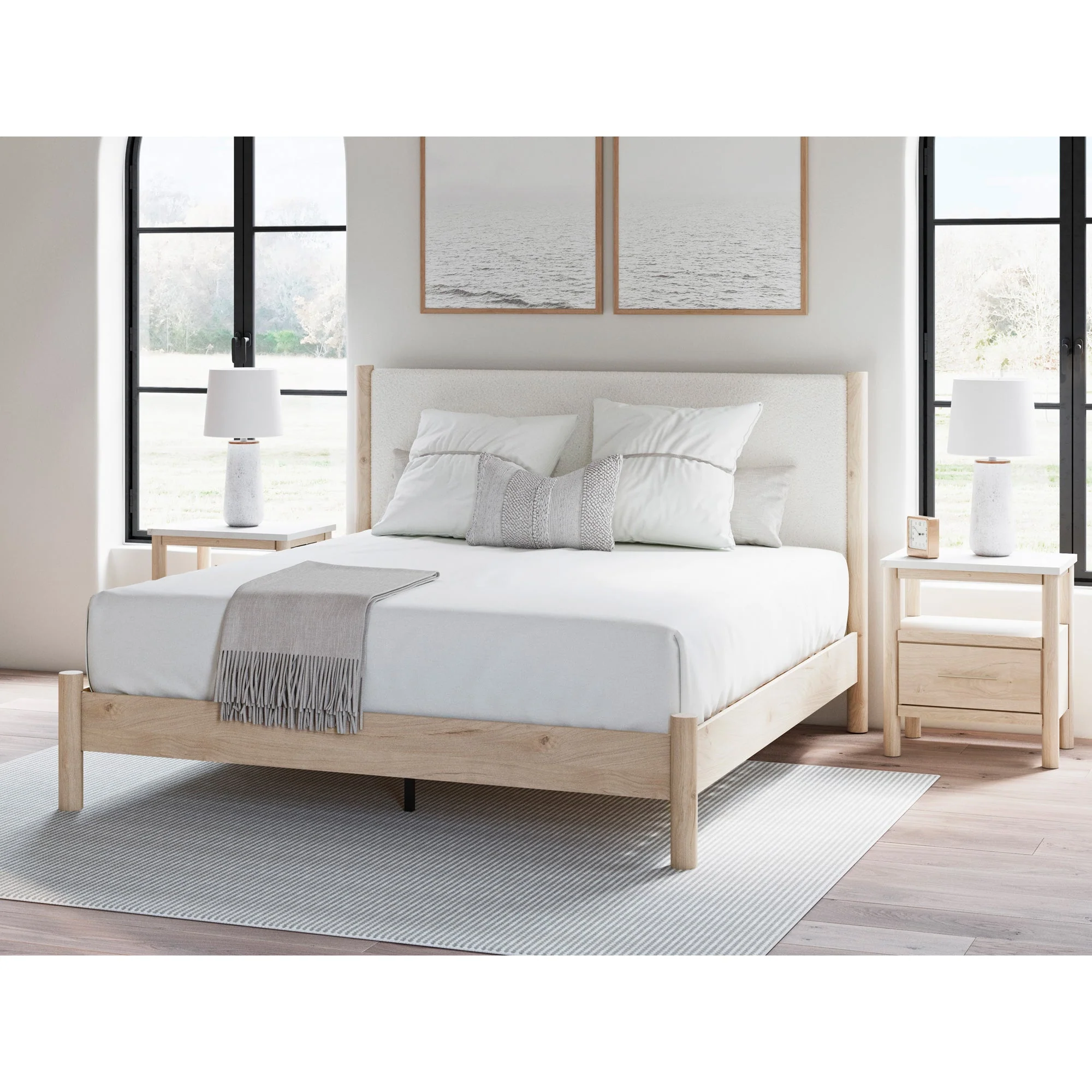 Cadmori Upholstered Panel Bed - Image 21