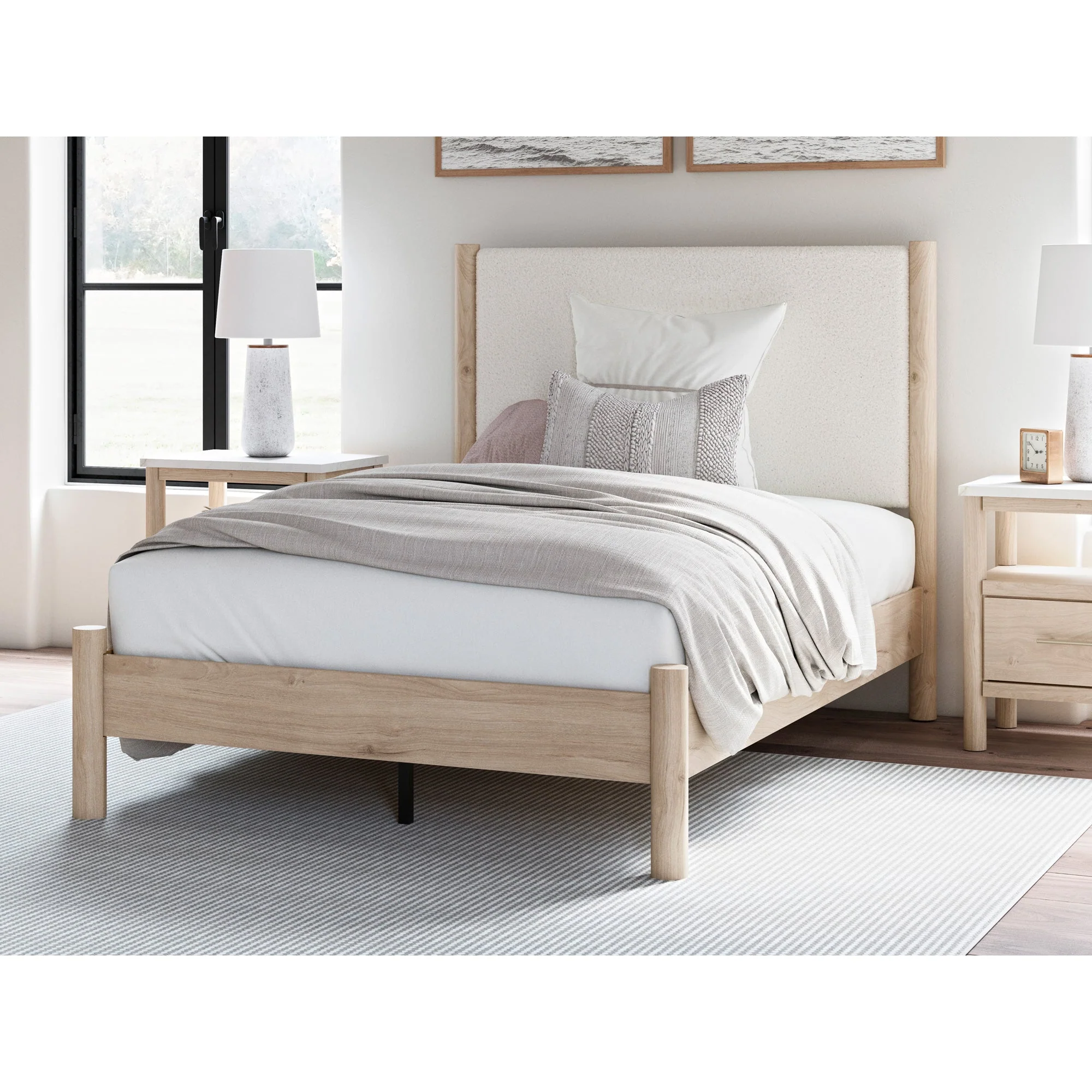 Cadmori Upholstered Panel Bed - Image 3