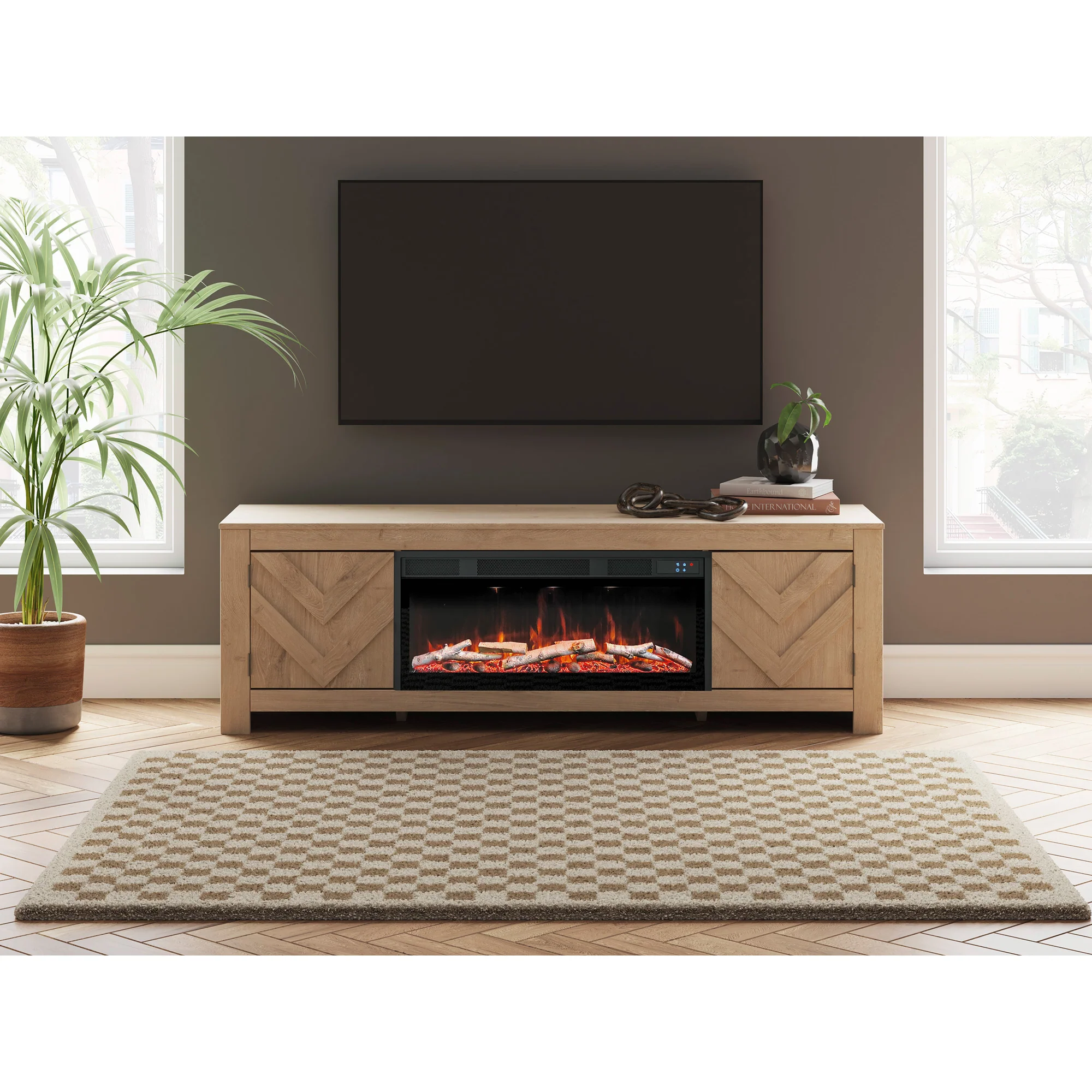 Cayboni 71 Inch Fireplace TV Stand - Image 2