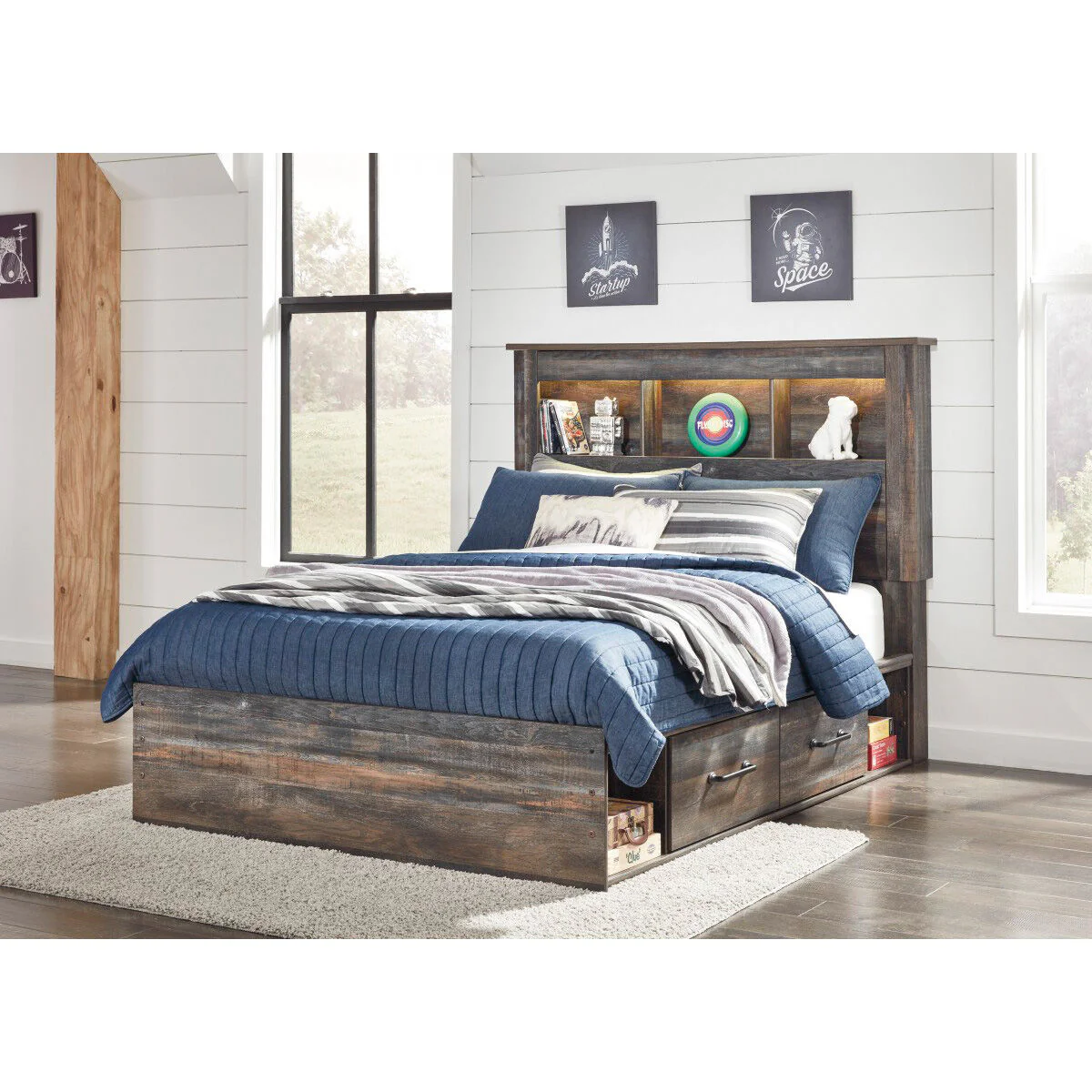 Drystan 4 Drawer Bookcase Storage Bed - Image 2