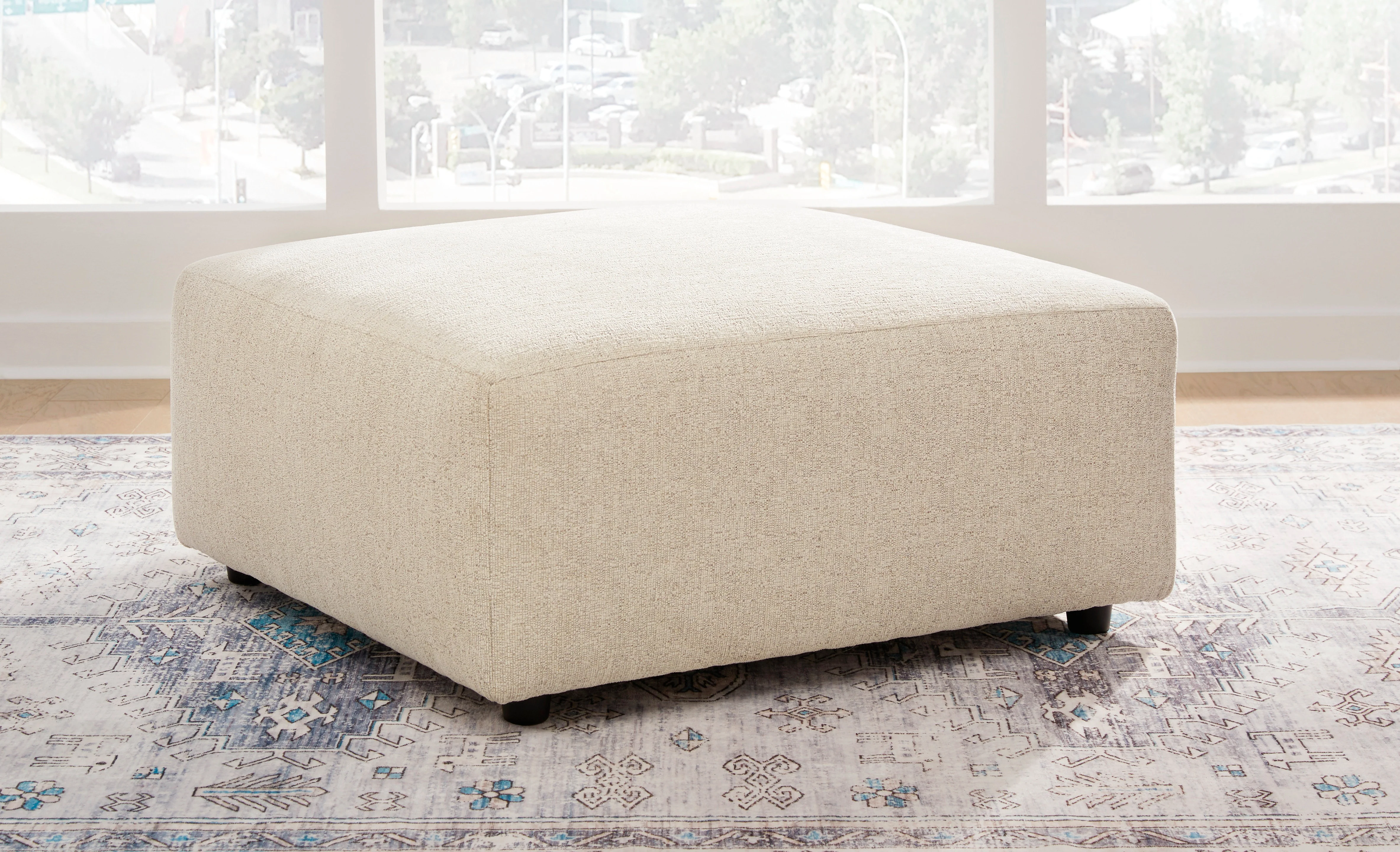 Edenfield Linen Ottoman - Image 3