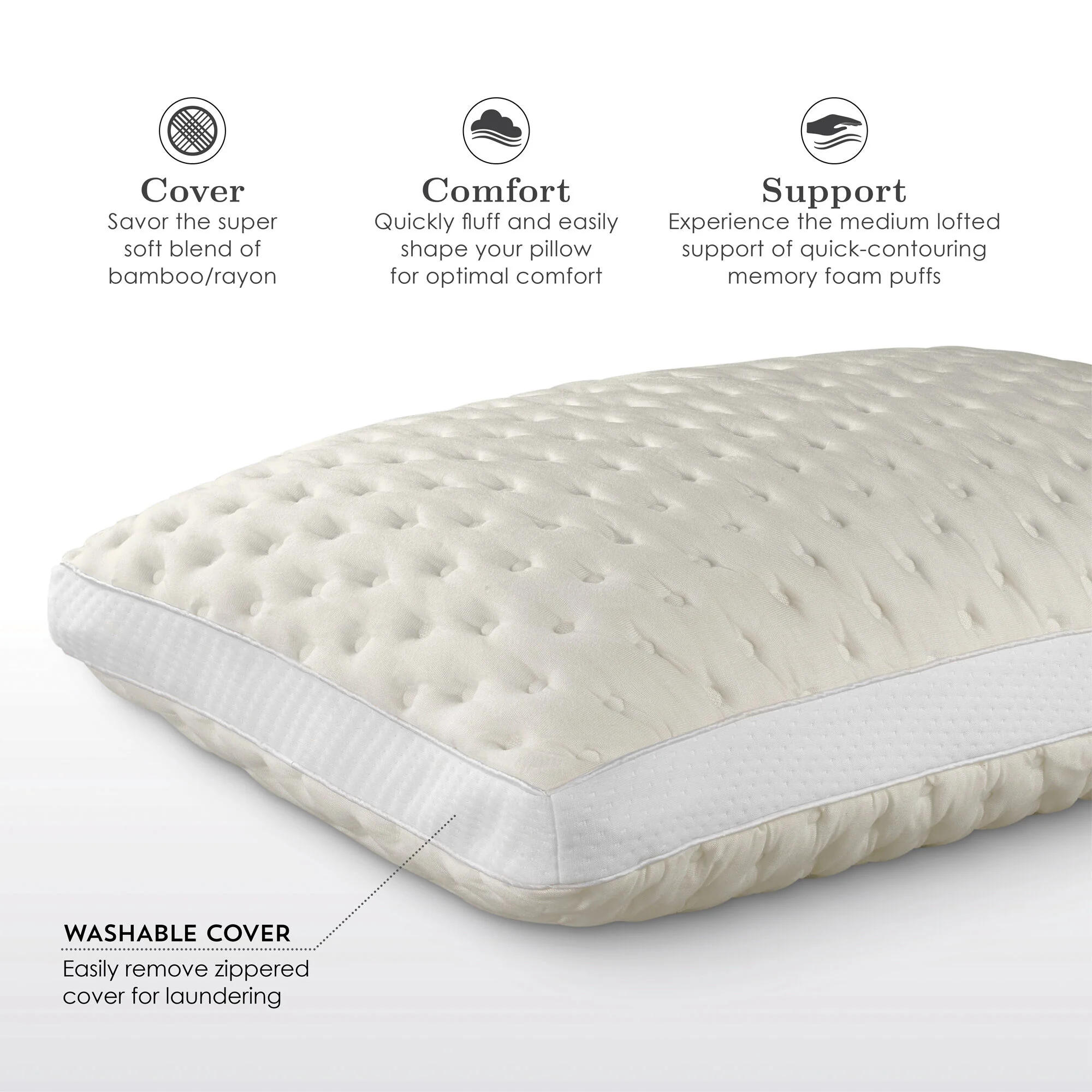 Fabrictech Bamboo Medium Pillow - Image 8