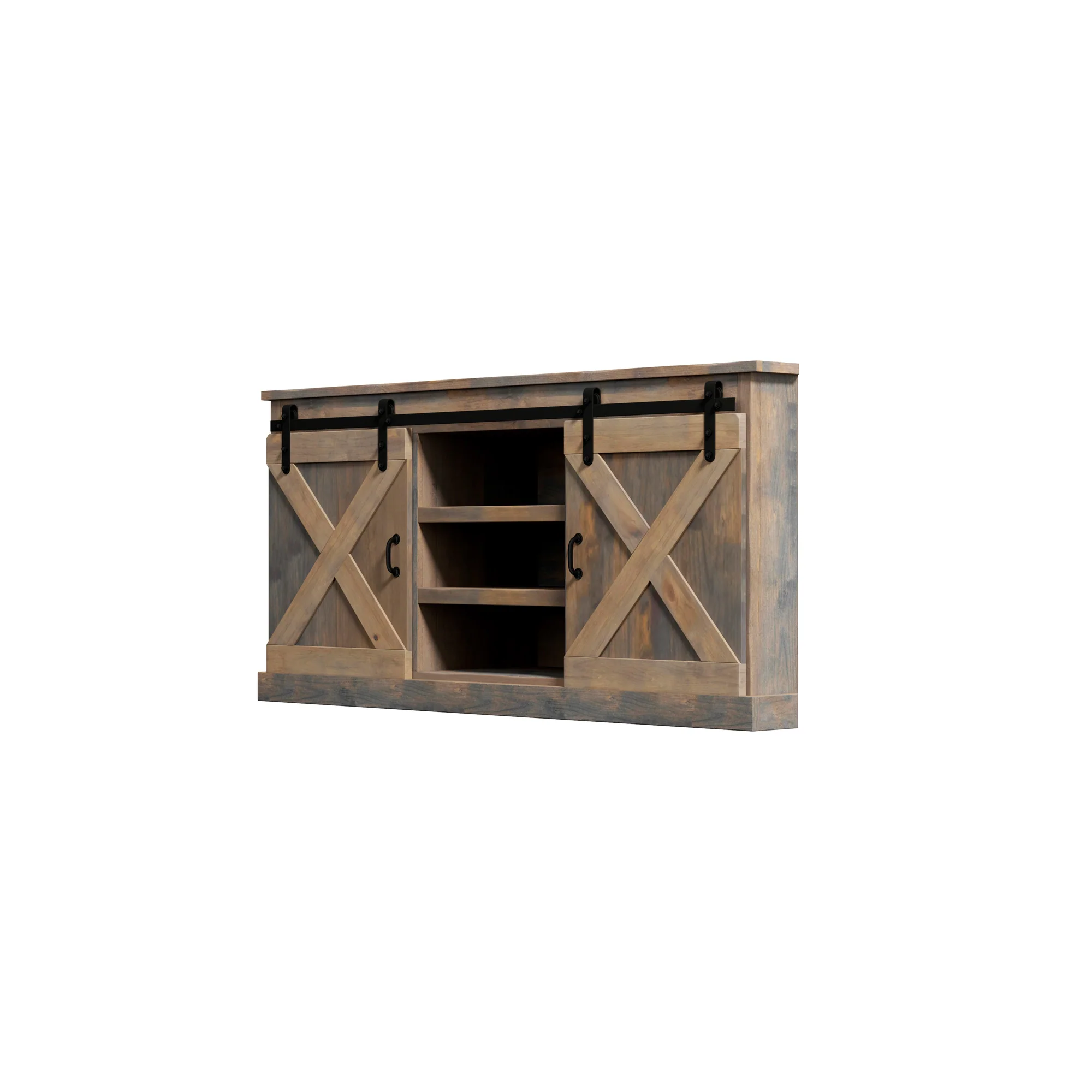 Farmhouse 66 Inch Corner TV Stand - Image 10