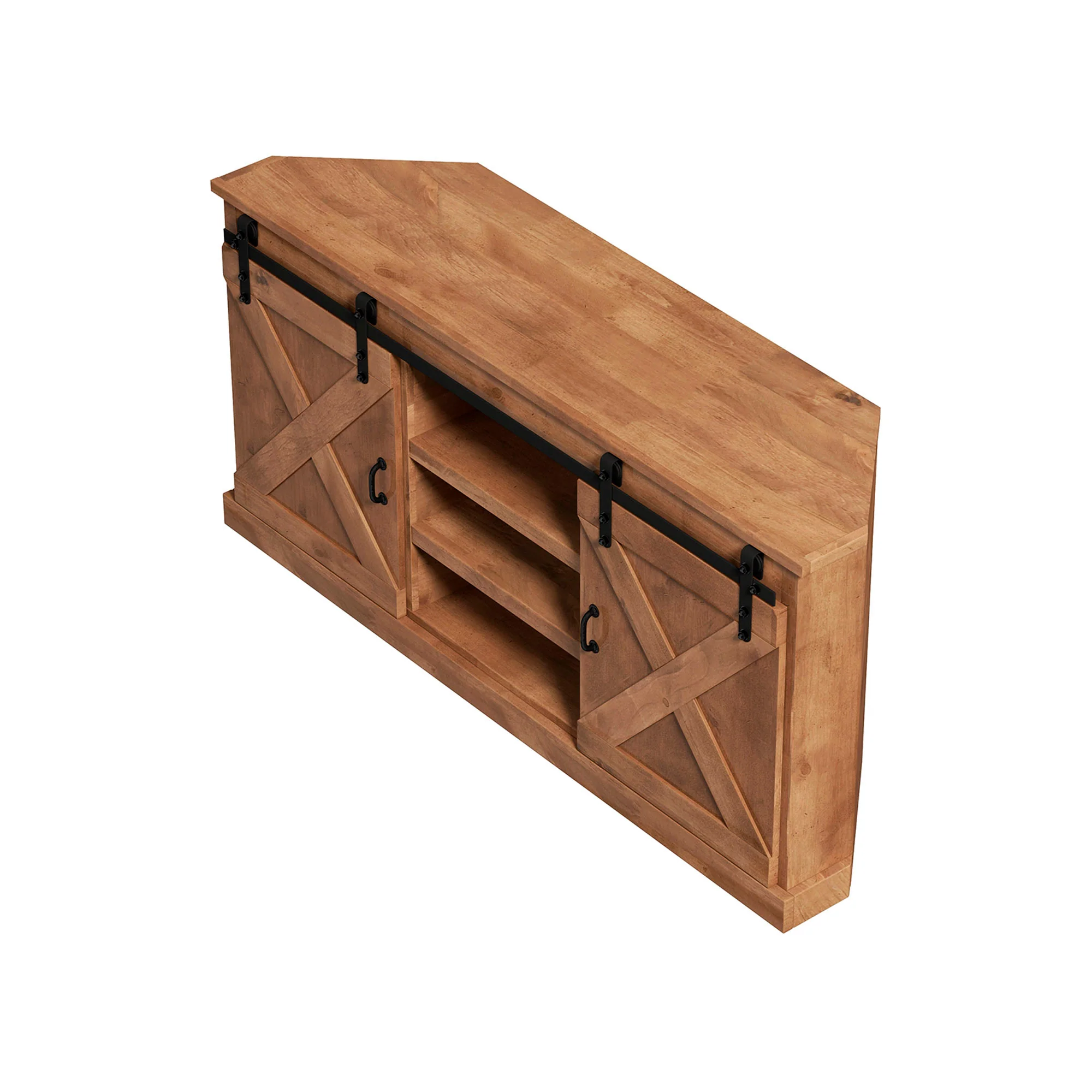 Farmhouse 66 Inch Corner TV Stand - Image 2