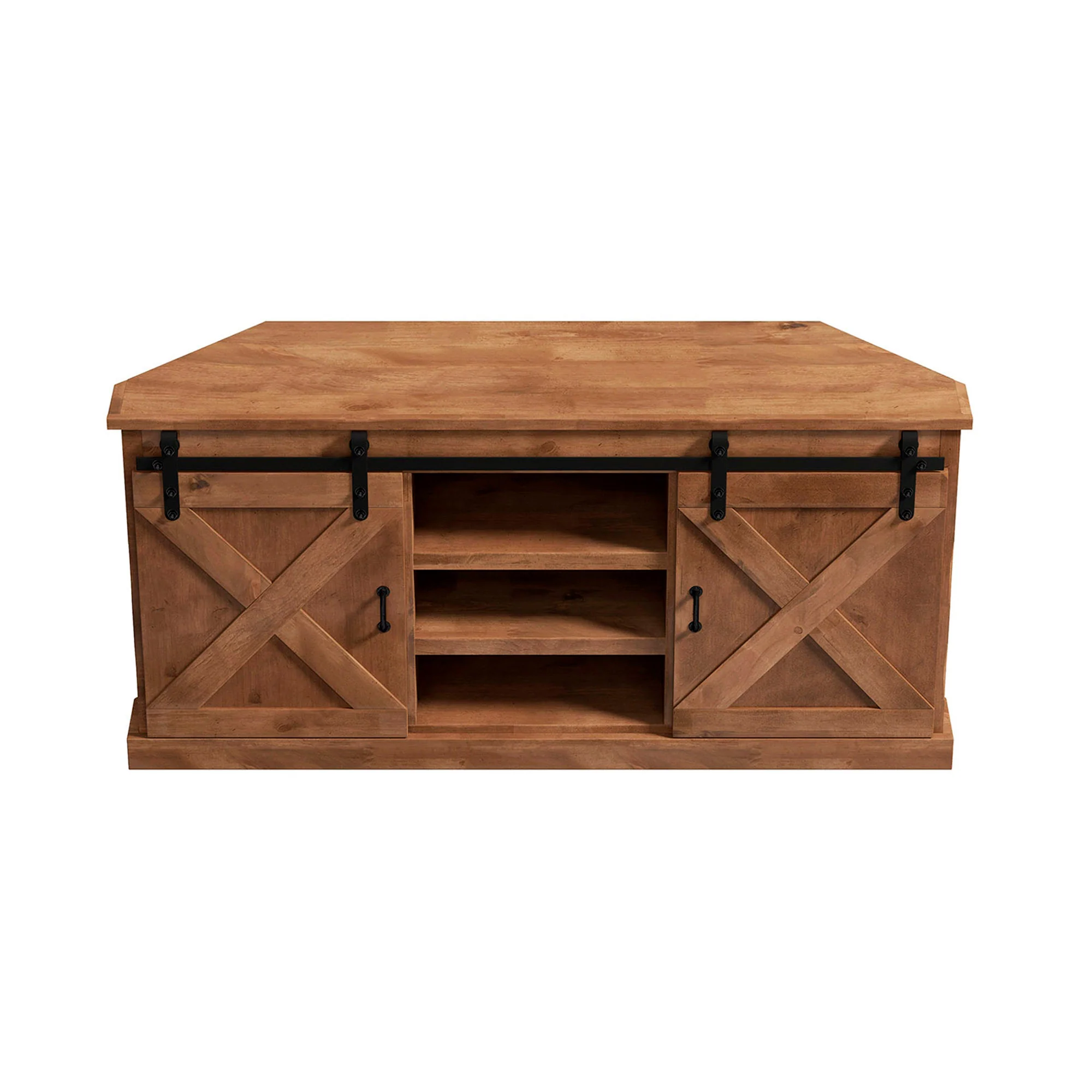 Farmhouse 66 Inch Corner TV Stand - Image 5