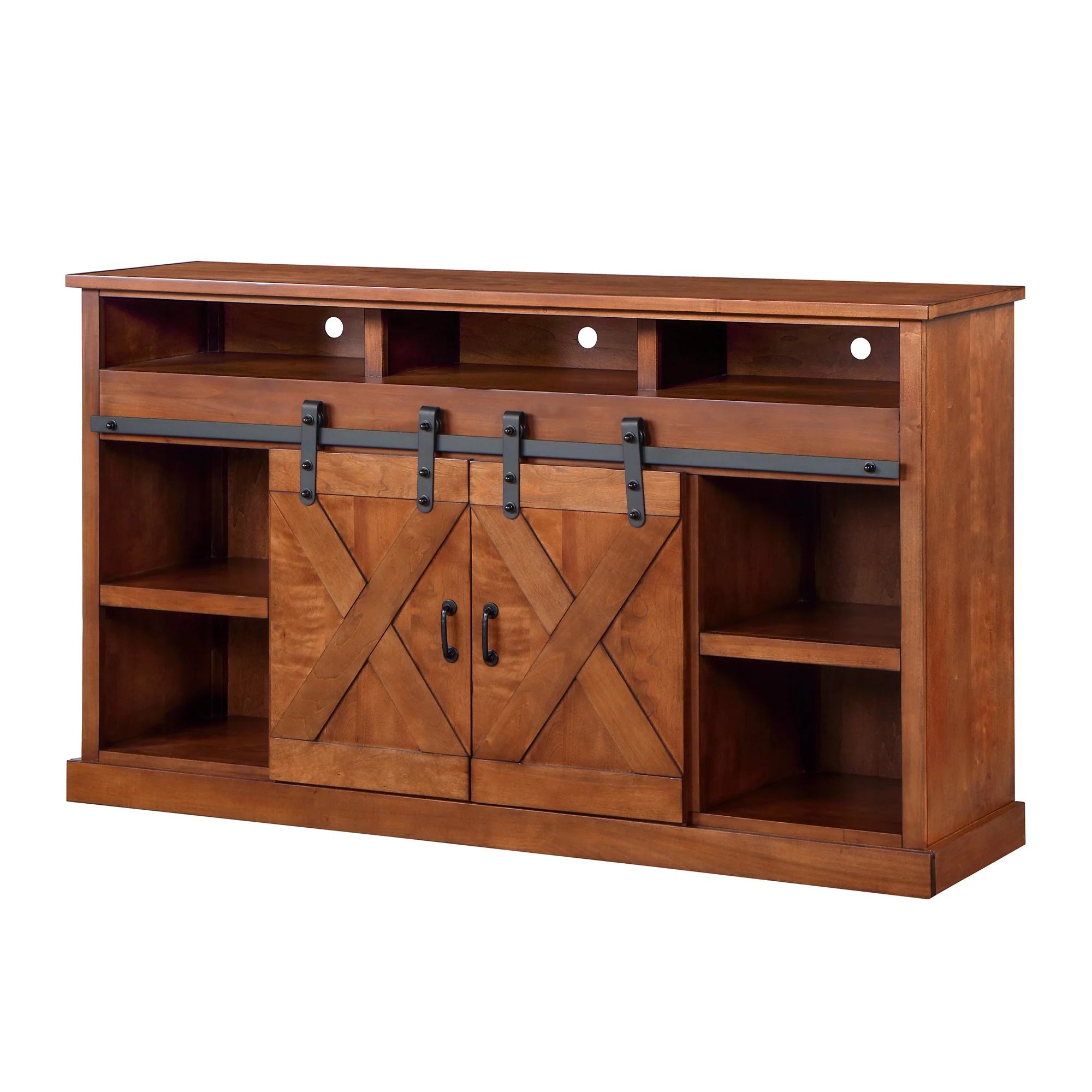 Farmhouse 66 Inch Fireplace Console - Image 4
