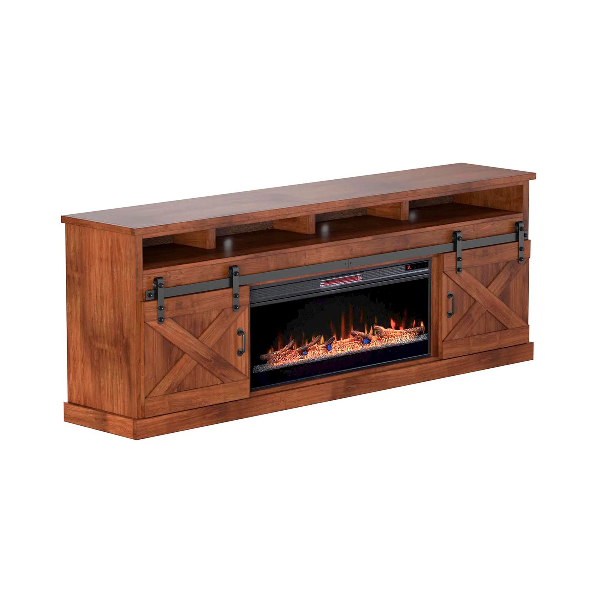 Farmhouse 94 Inch Fireplace Console - Image 2