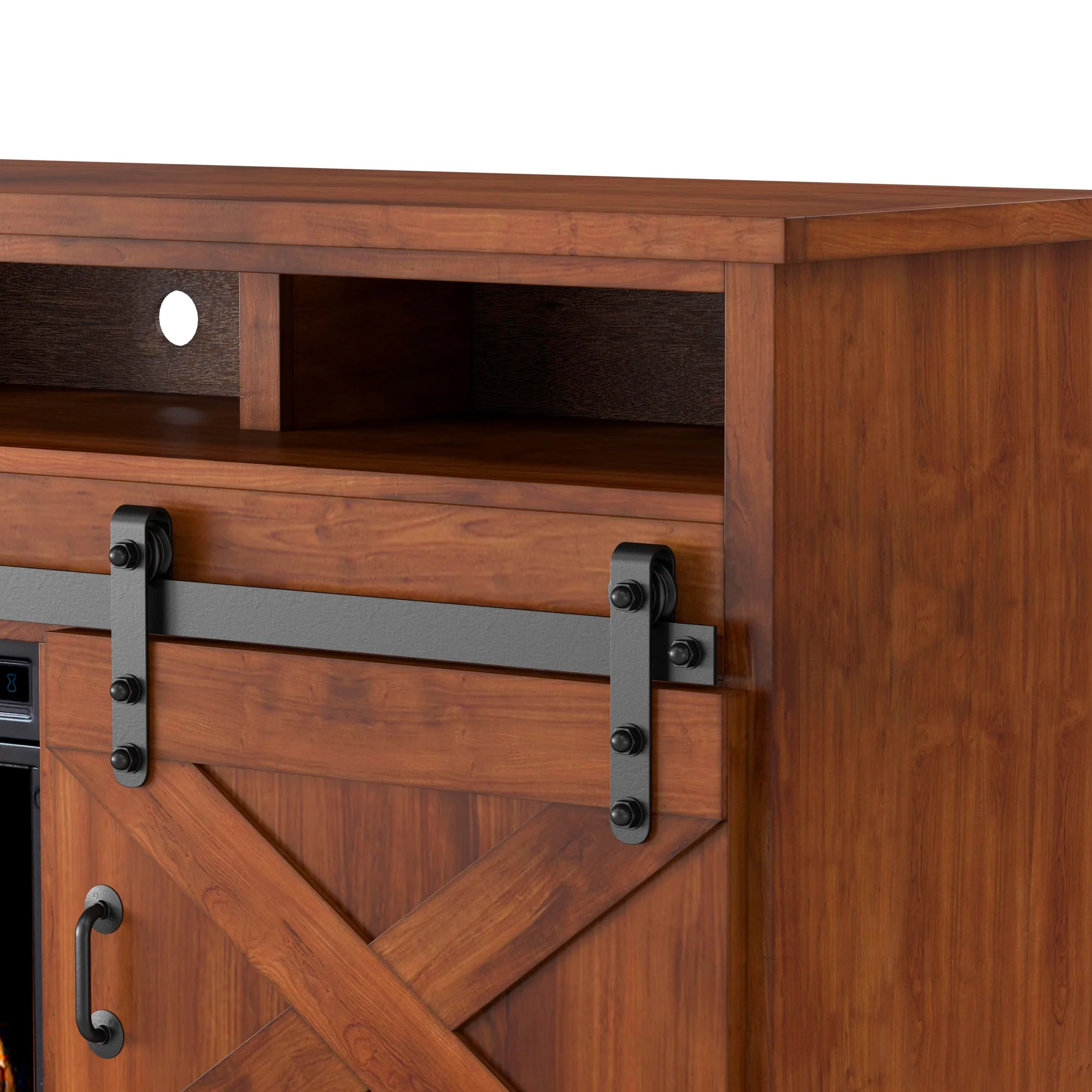 Farmhouse 94 Inch Fireplace Console - Image 6