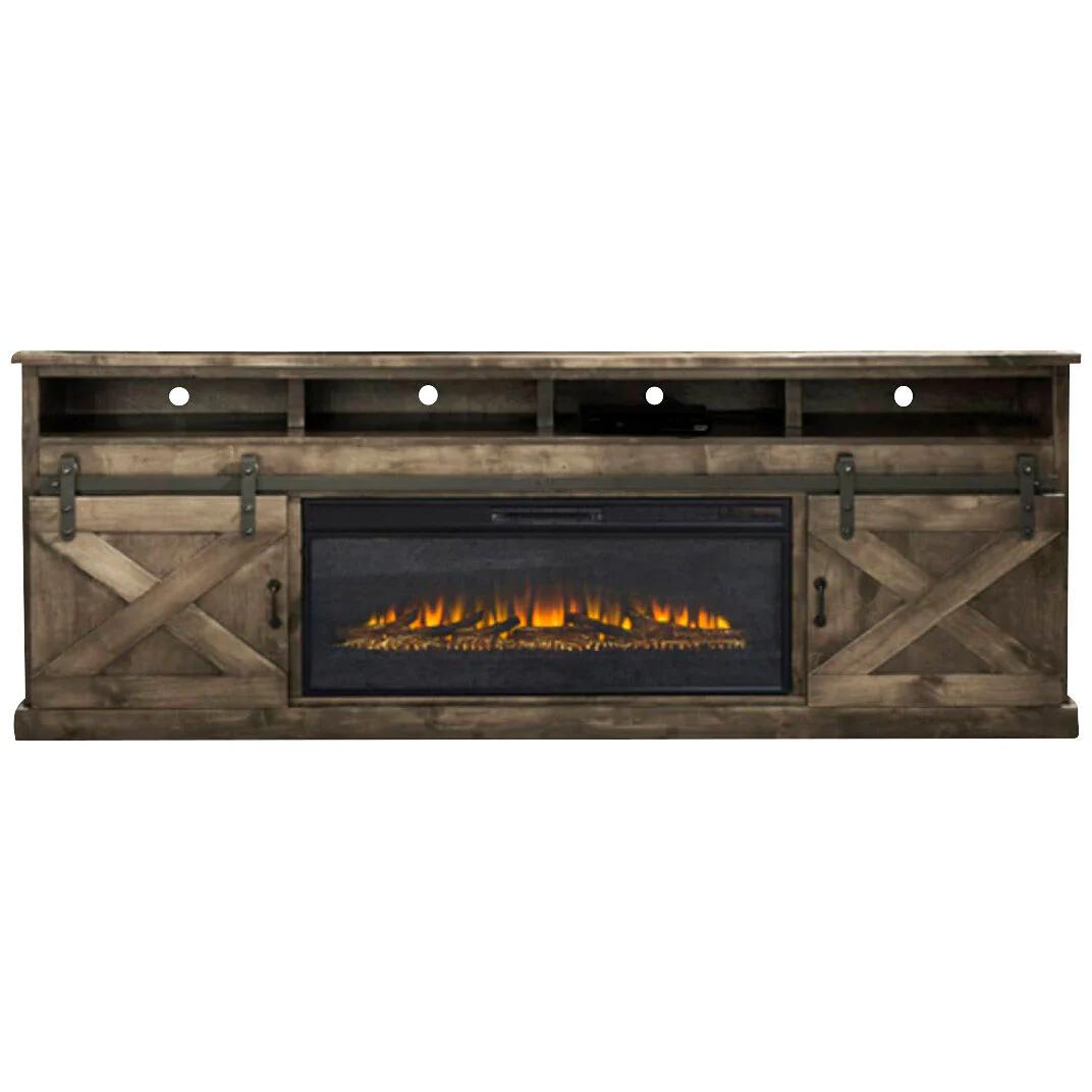 Farmhouse 94 Inch Fireplace Console - Image 8