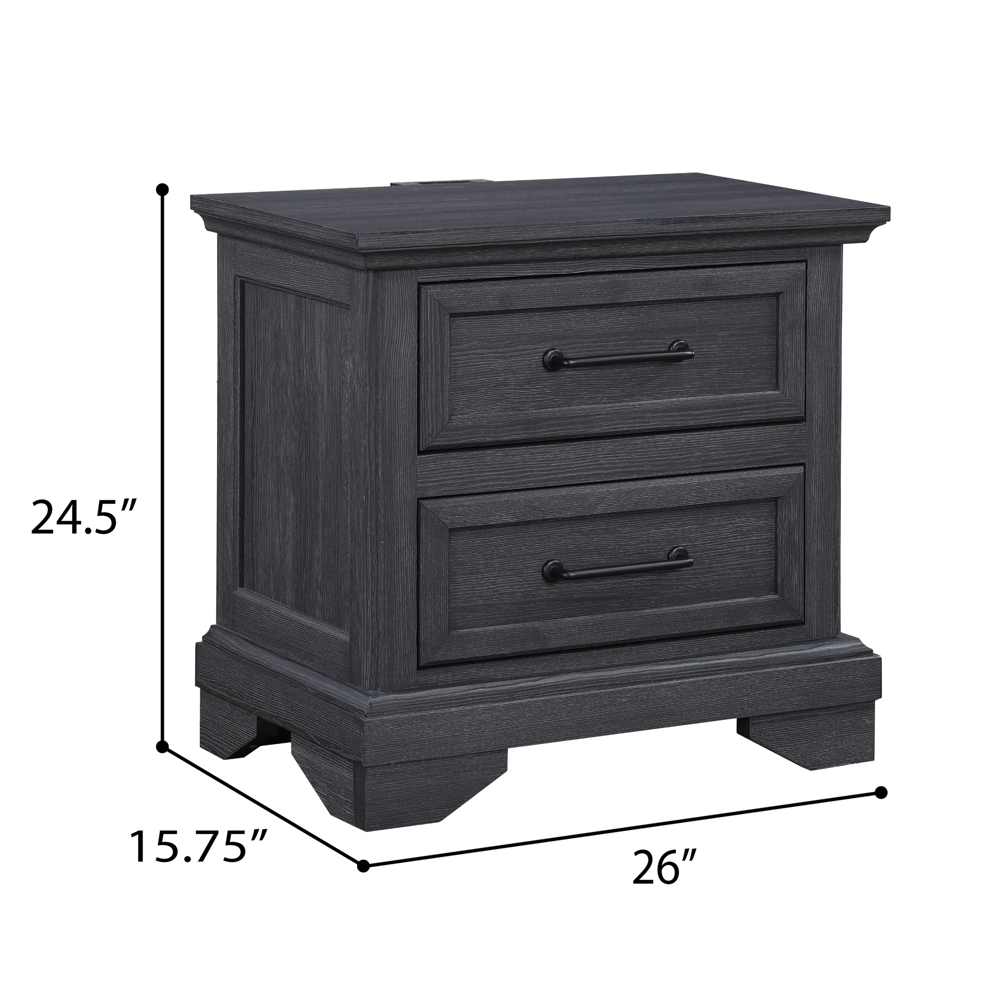 Faye 2 Drawer Nightstand - Image 8