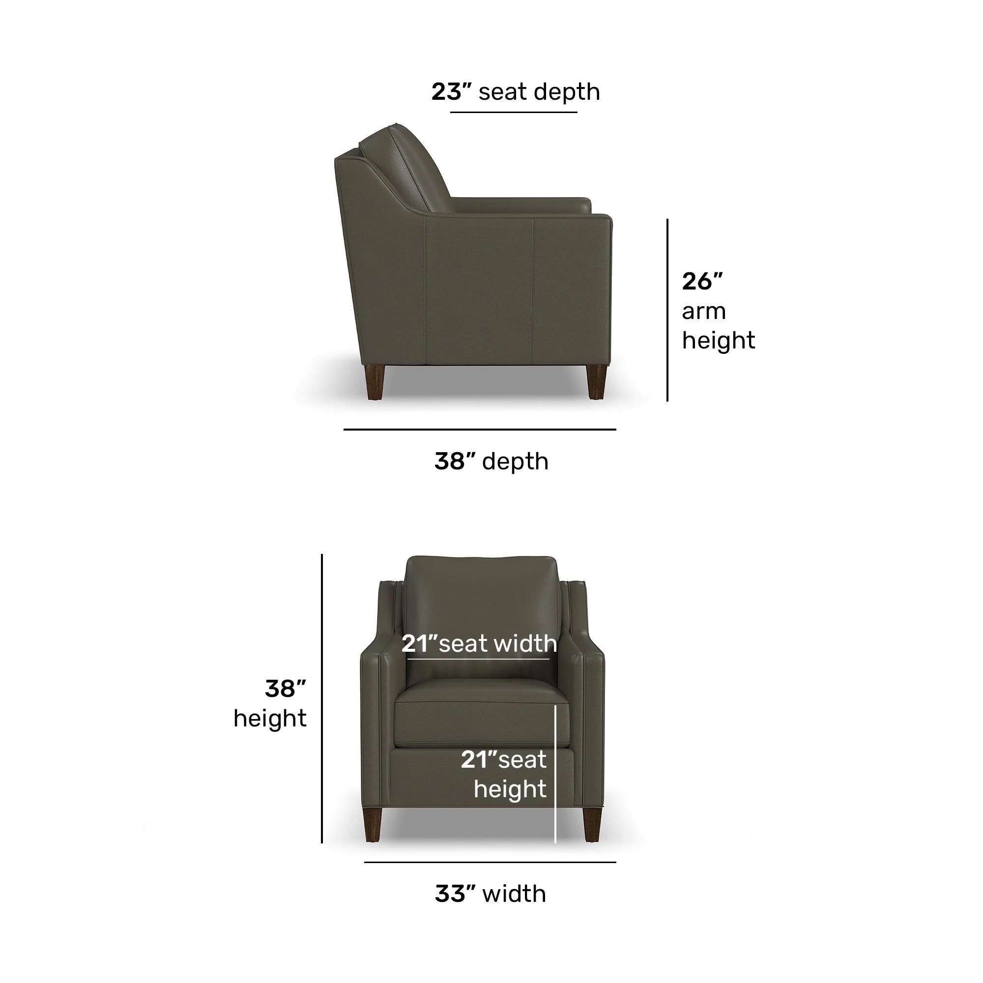Finley Leather Chair - Image 6