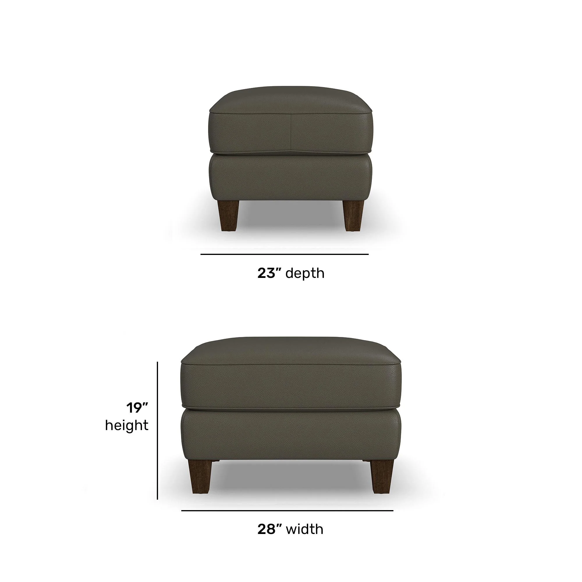 Finley Leather Ottoman - Image 6