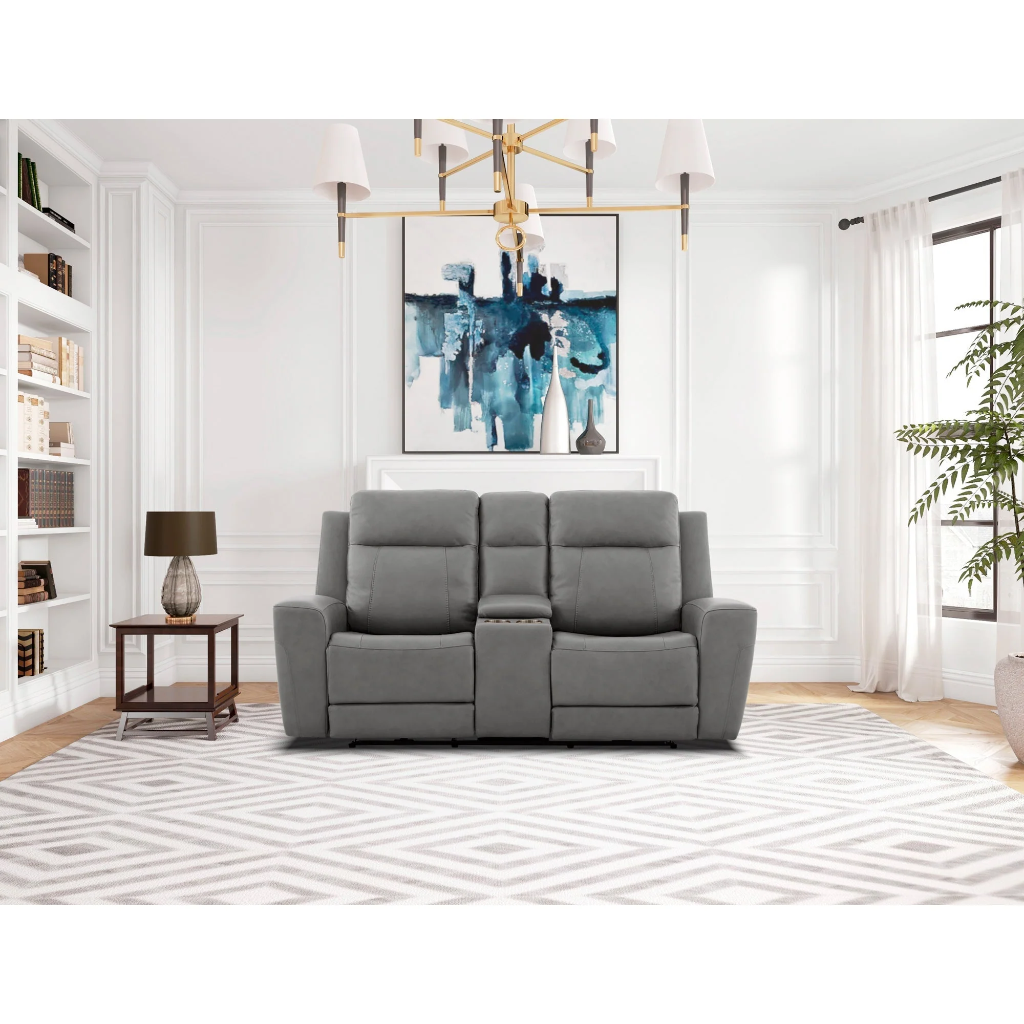 Gavin Dual Power Console Reclining Loveseat - Image 2