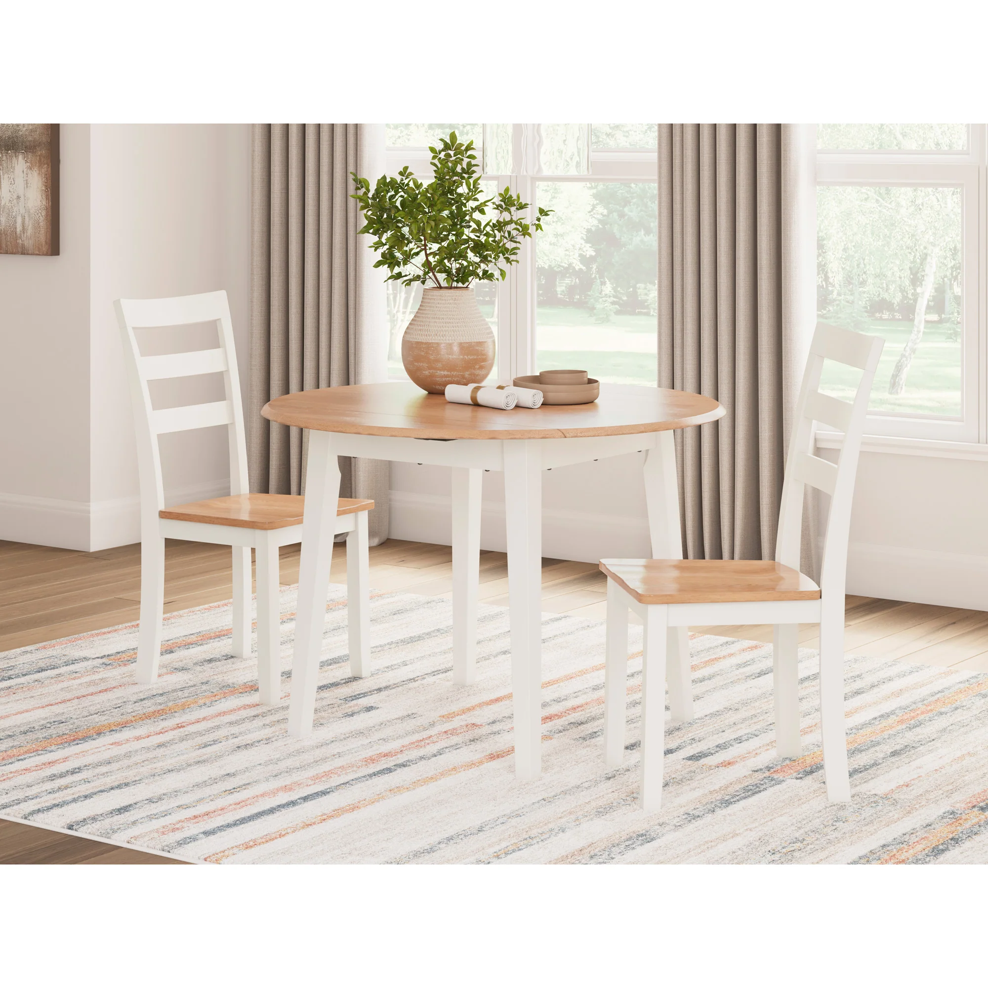 Gesthaven 3 Piece Round Drop Leaf Dining Set - Image 10