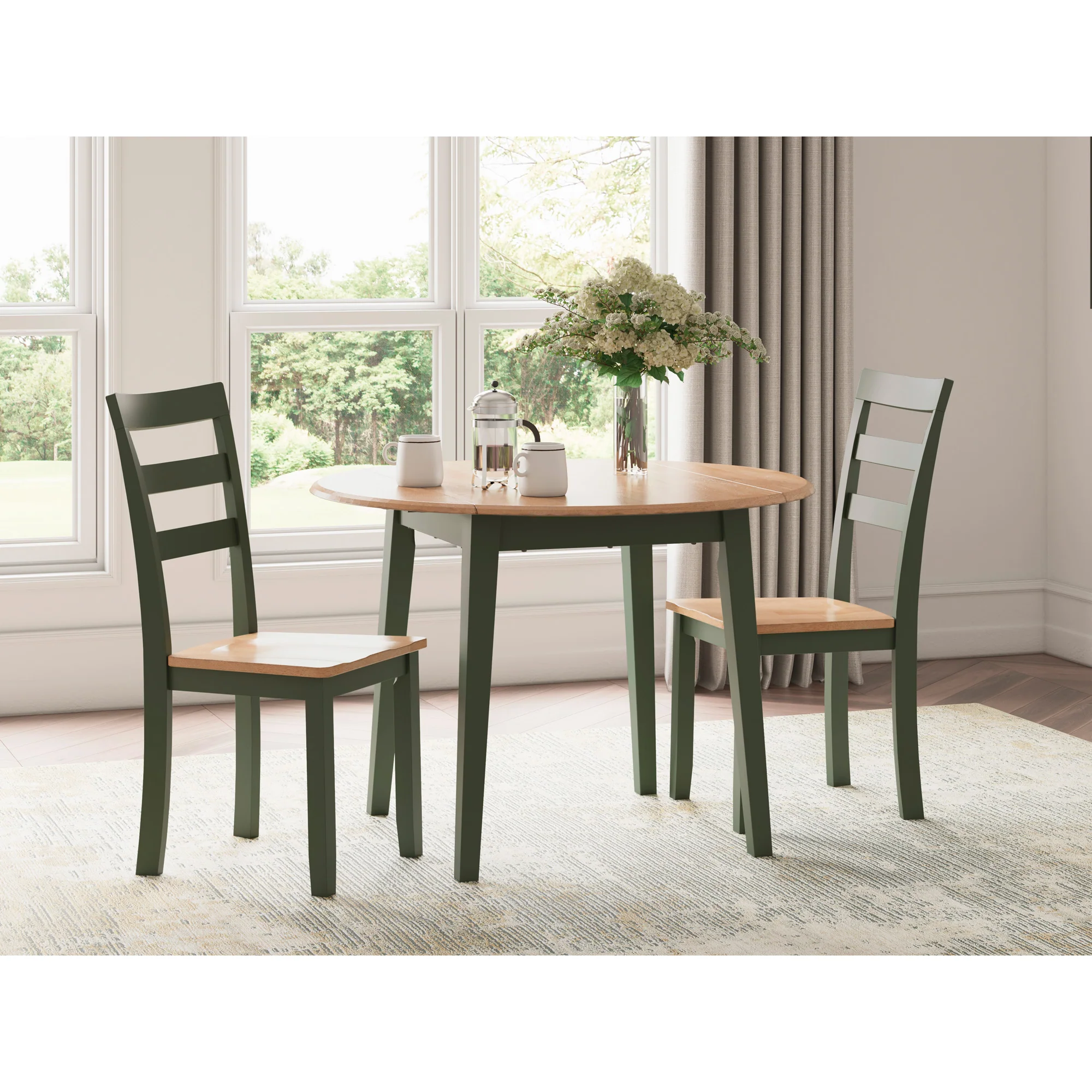 Gesthaven 3 Piece Round Drop Leaf Dining Set - Image 7