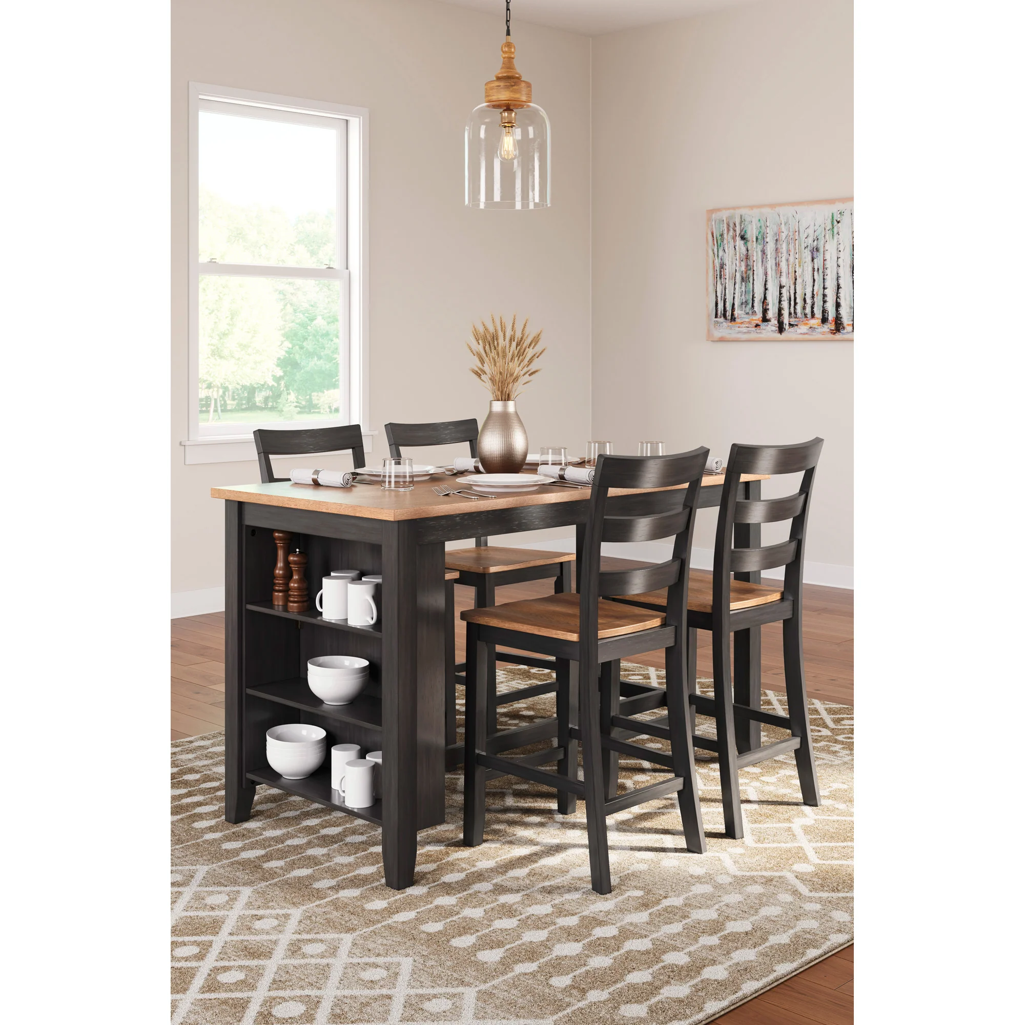 Gesthaven 5 Piece Rectangular Counter Dining Set - Image 11