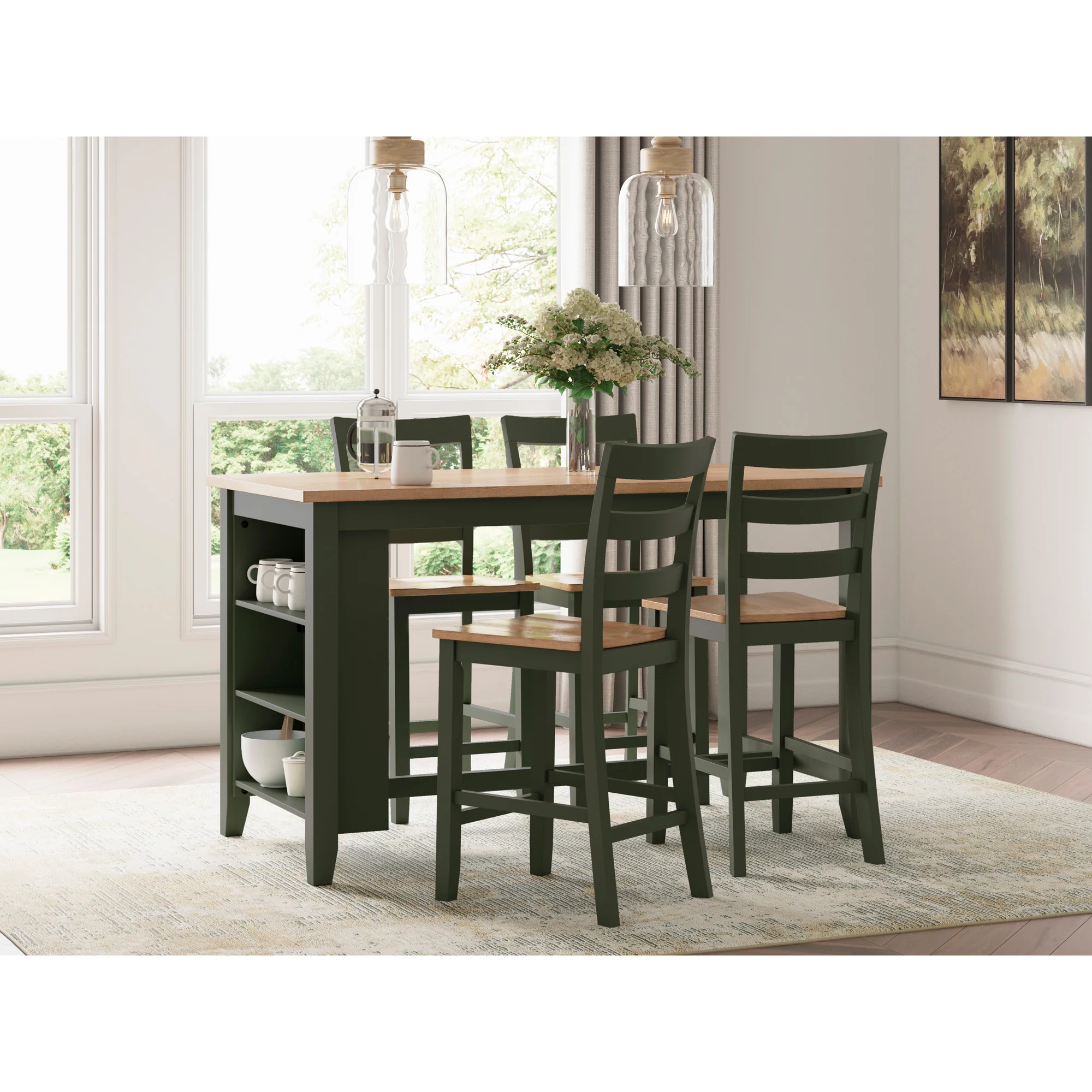 Gesthaven 5 Piece Rectangular Counter Dining Set - Image 8