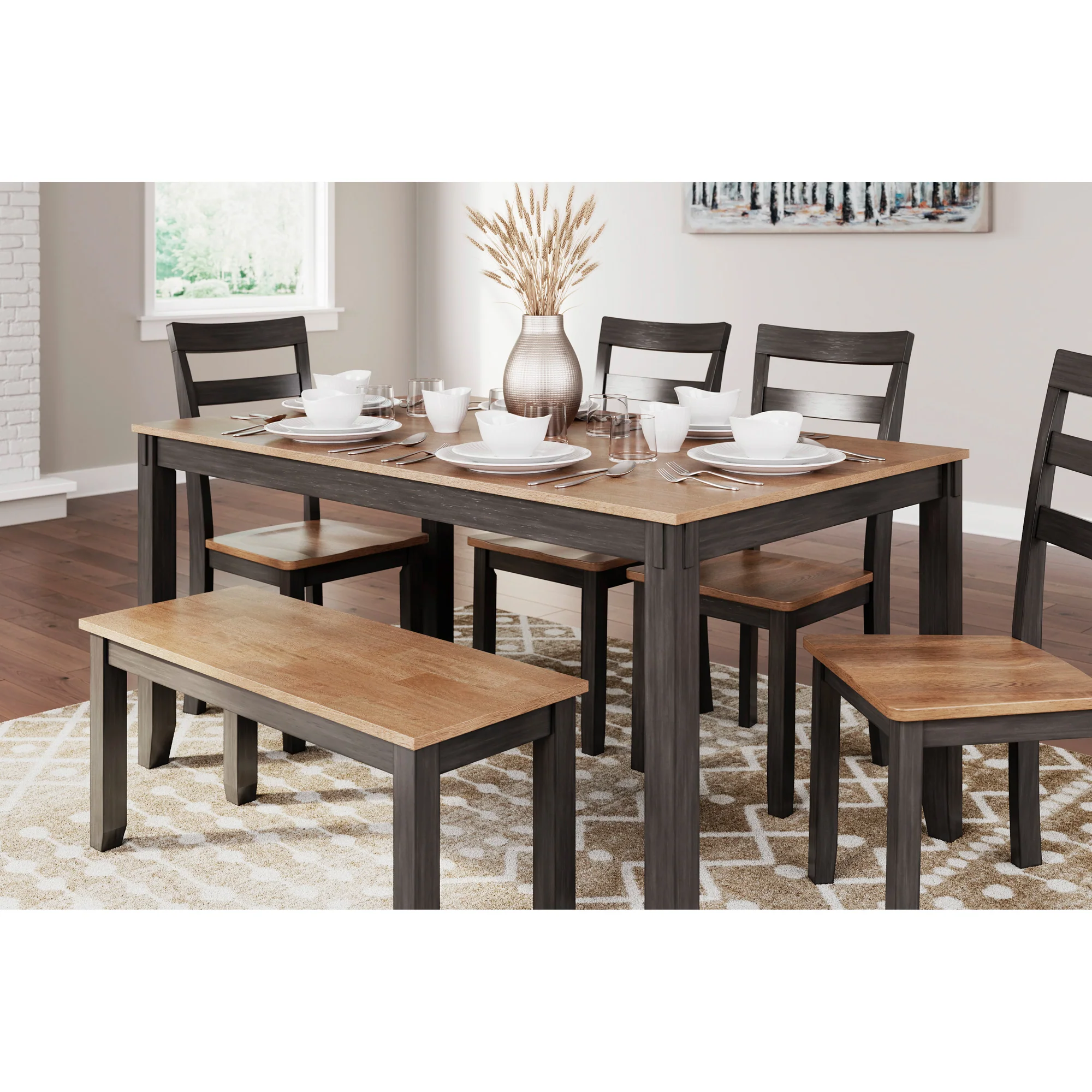 Gesthaven 6 Piece Rectangular Dining Set - Image 4