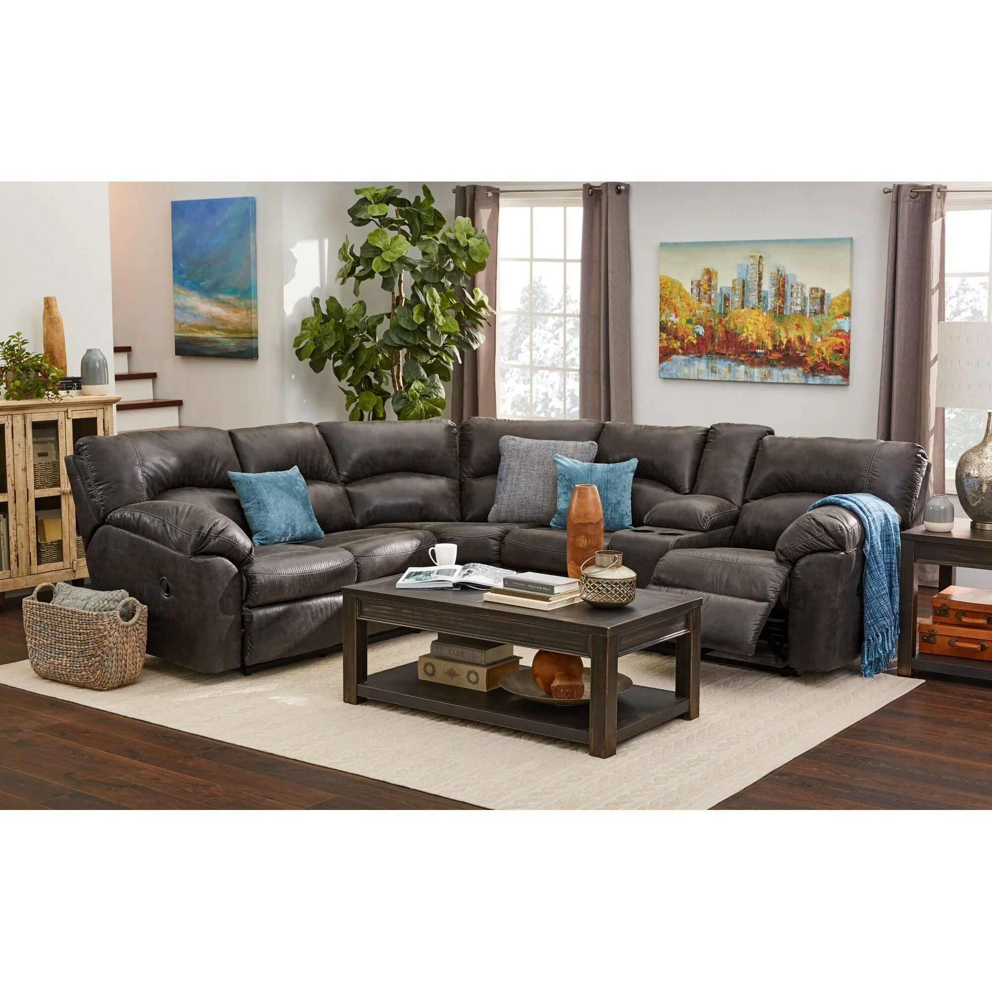 Grover 2 Piece Reclining Sectional - Image 4