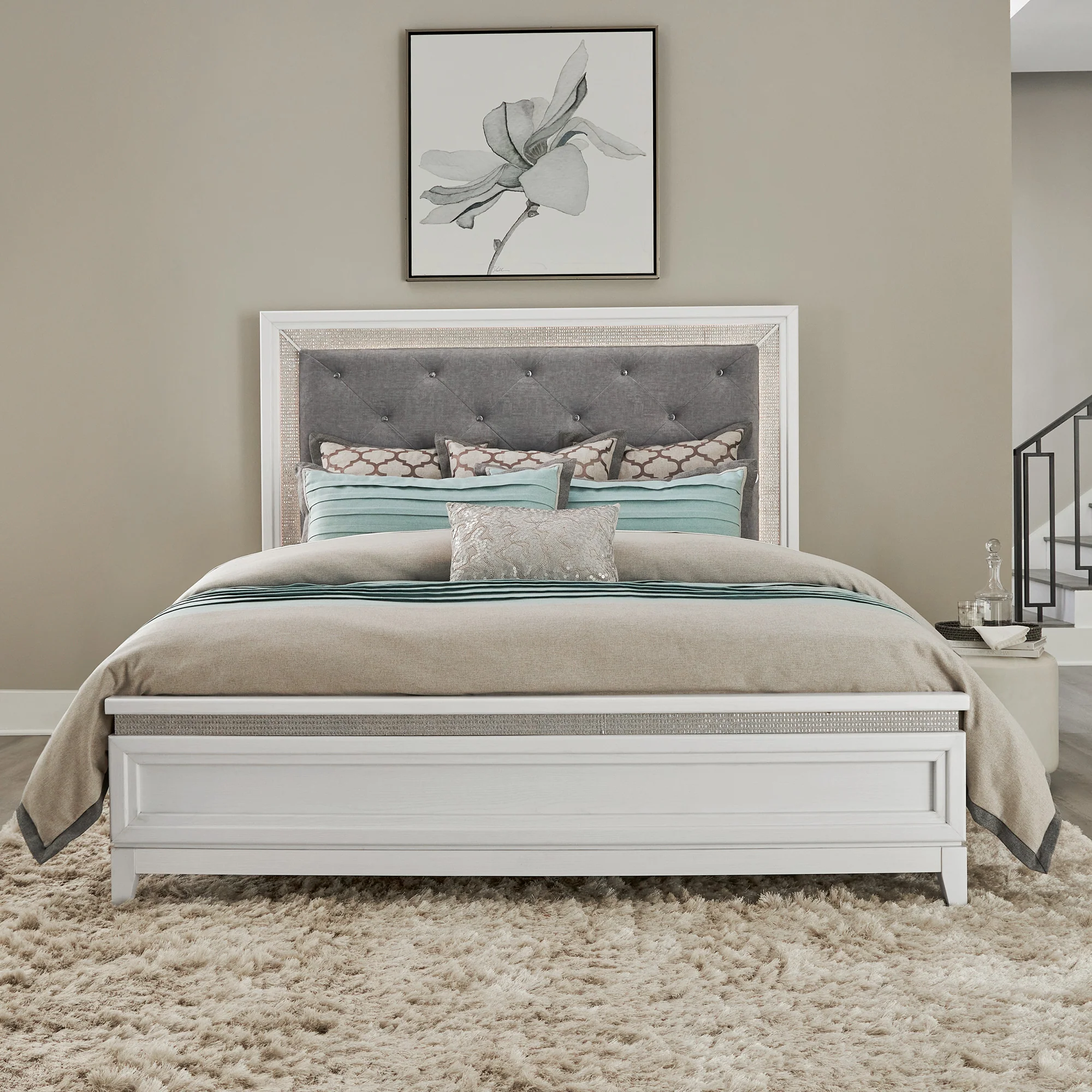 Harlow Upholstered Lighted Bed - Image 14
