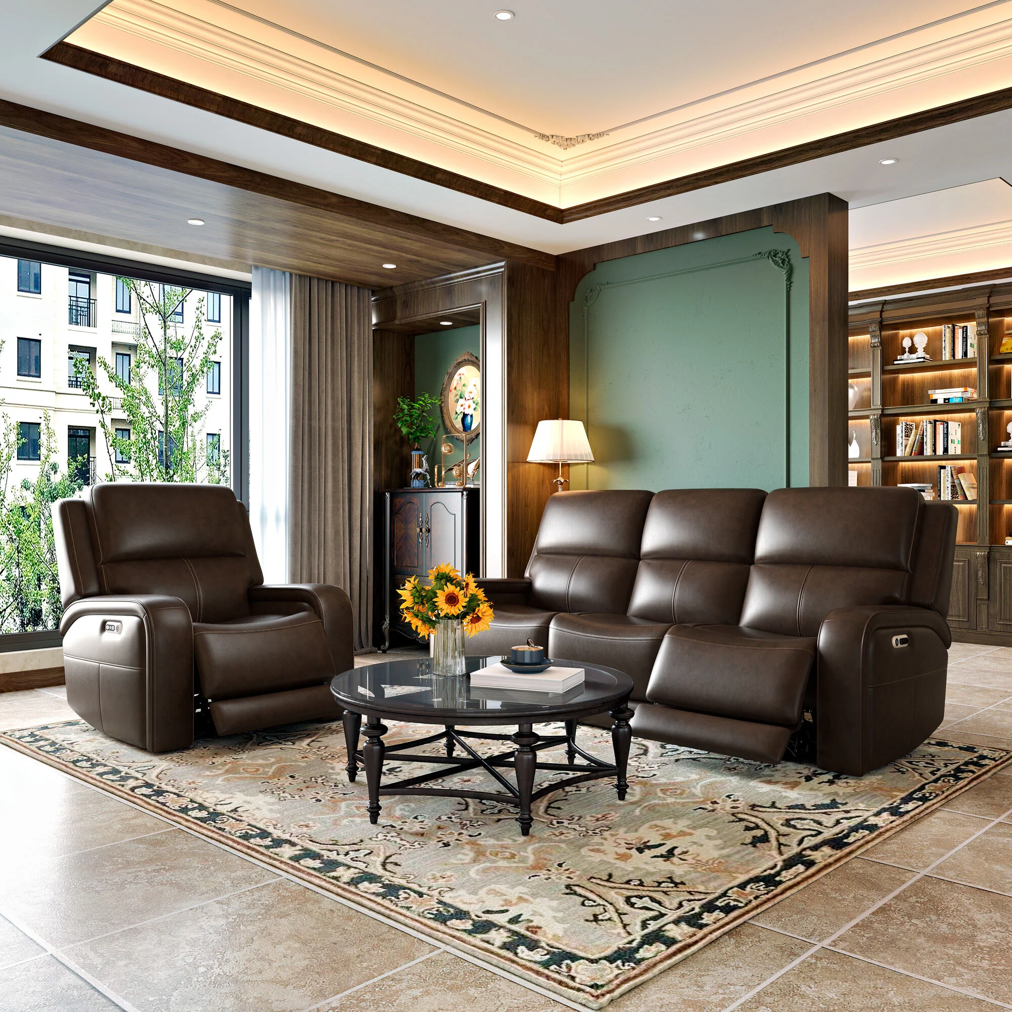 Hayley Power Reclining Sofa with Power Headrests - Image 3