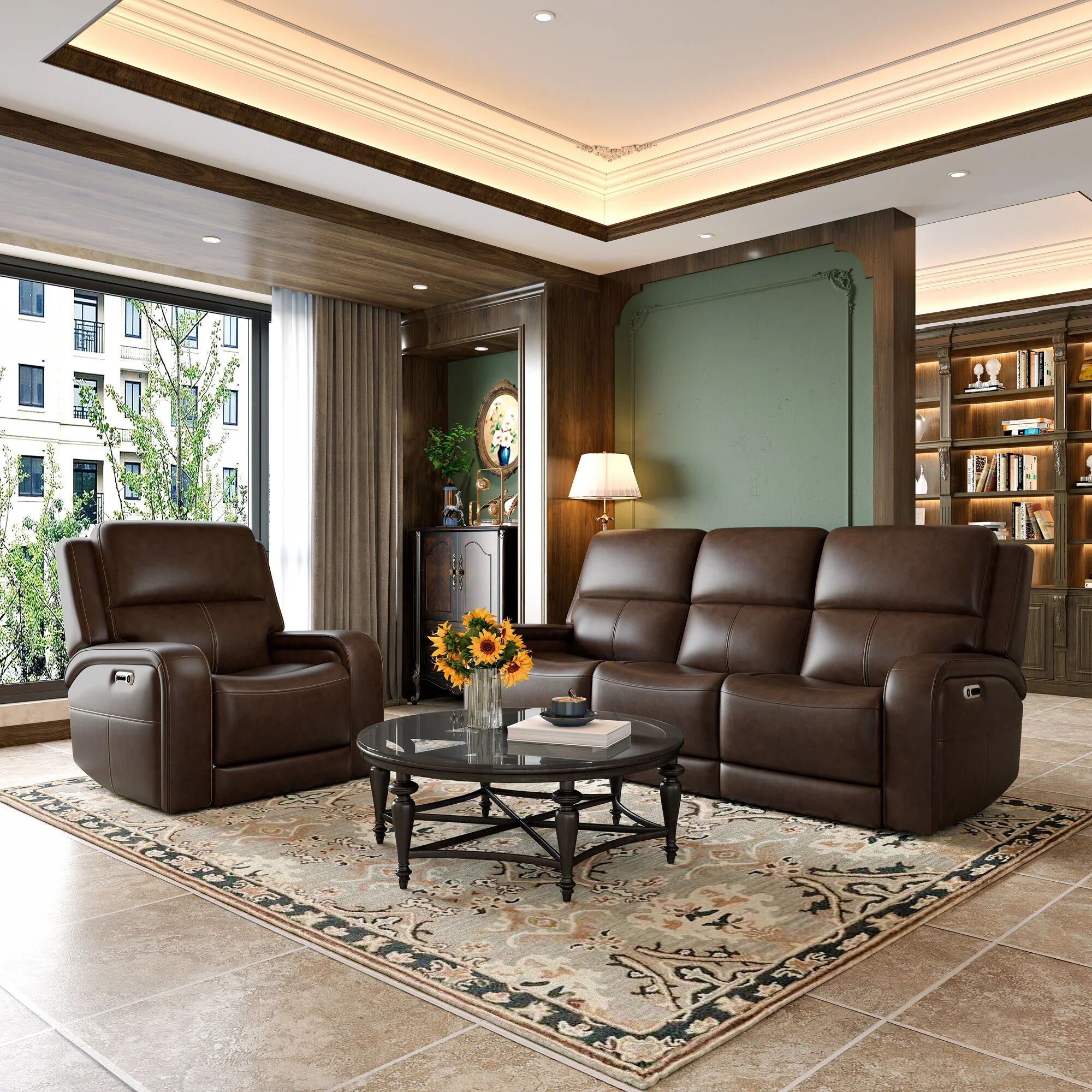 Hayley Power Reclining Sofa with Power Headrests - Image 4