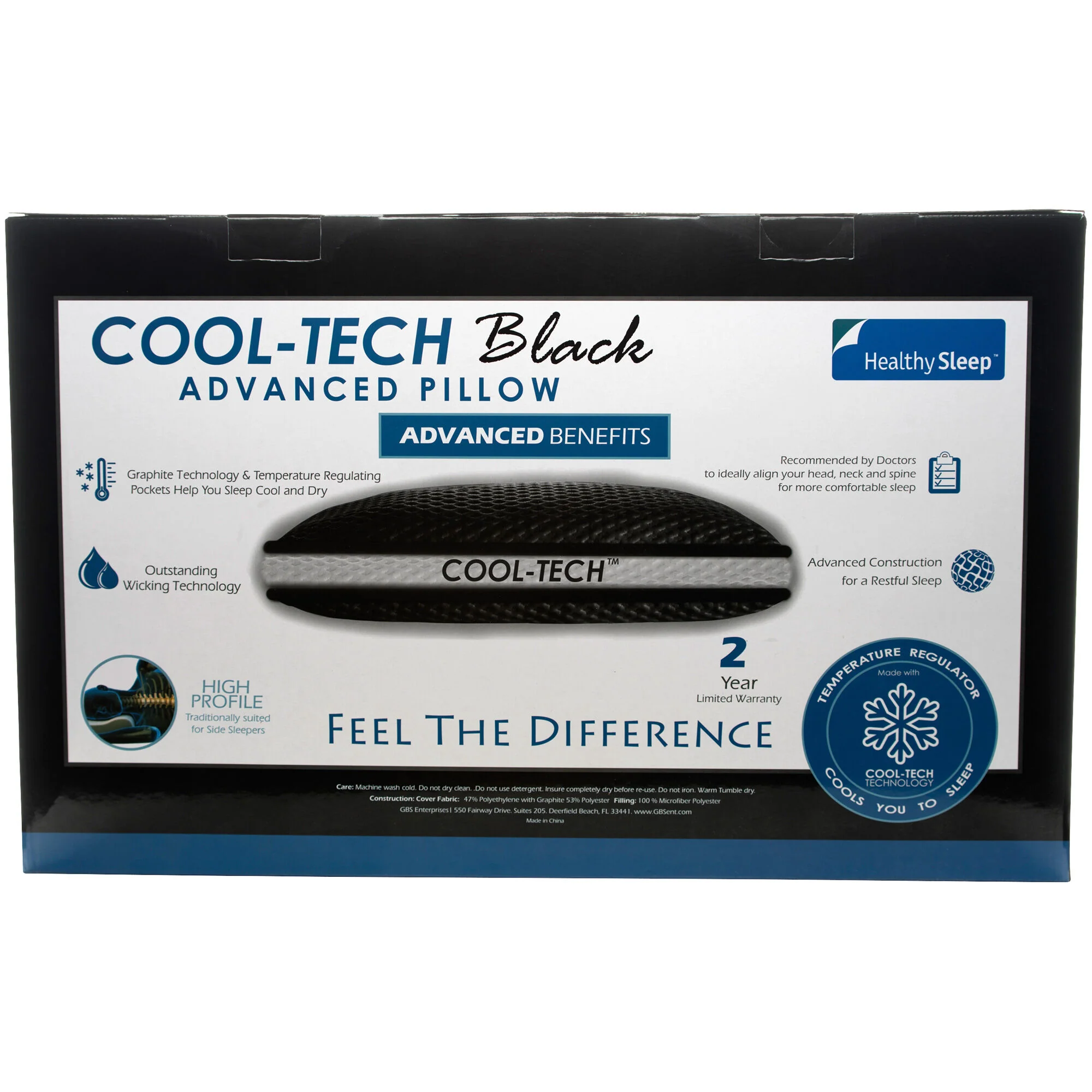 Healthy Sleep CoolTech High Profile Pillow - Image 5
