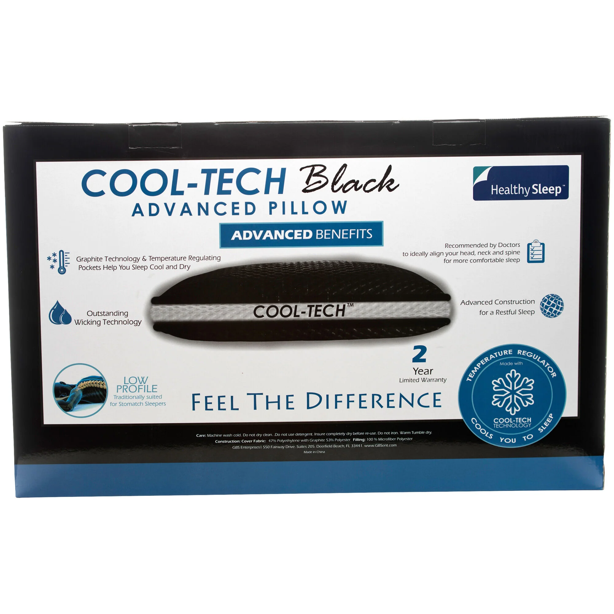 Healthy Sleep CoolTech Low Profile Pillow - Image 12