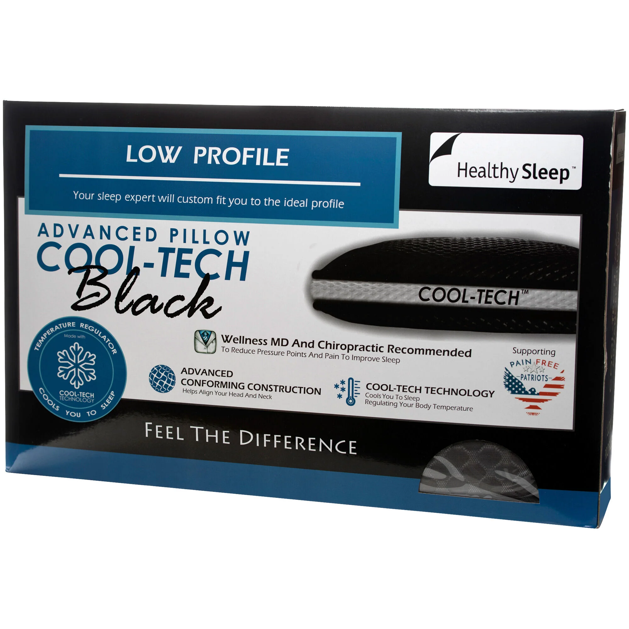 Healthy Sleep CoolTech Low Profile Pillow - Image 2