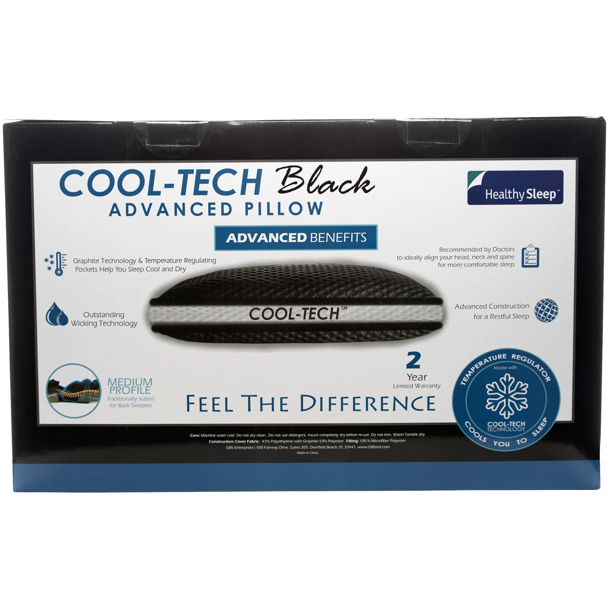Healthy Sleep CoolTech Medium Profile Pillow - Image 12