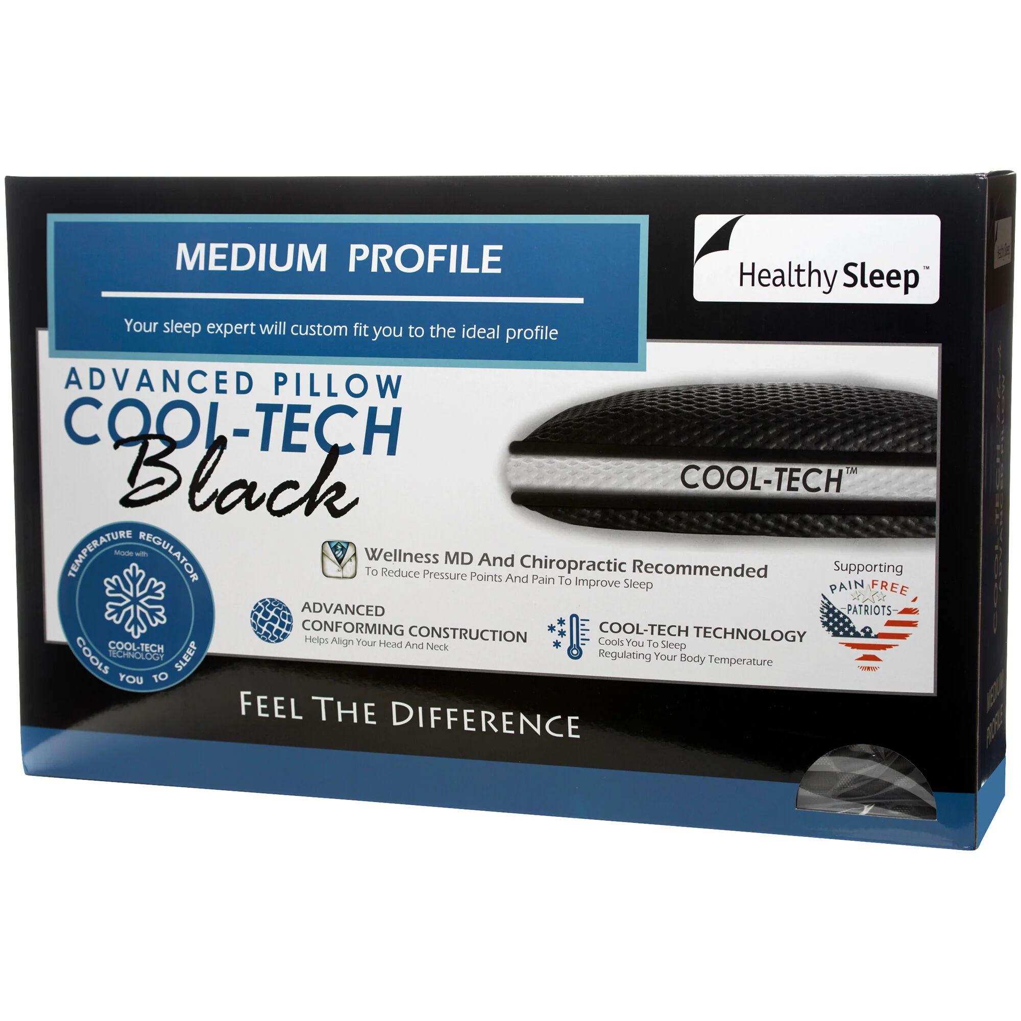 Healthy Sleep CoolTech Medium Profile Pillow - Image 2