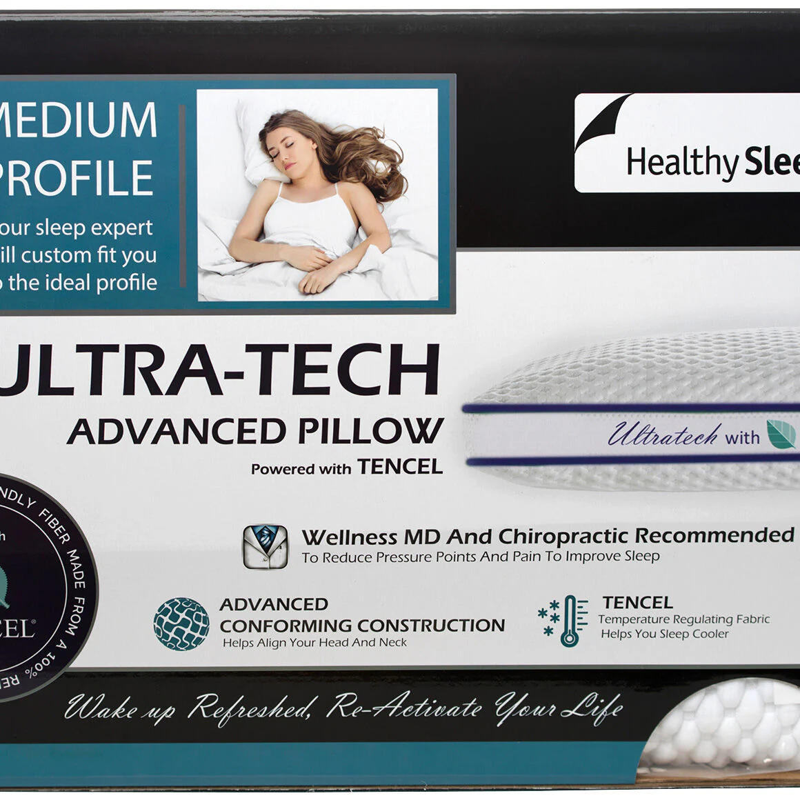 Healthy Sleep Ultra-Tech Medium Profile Pillow - Image 14