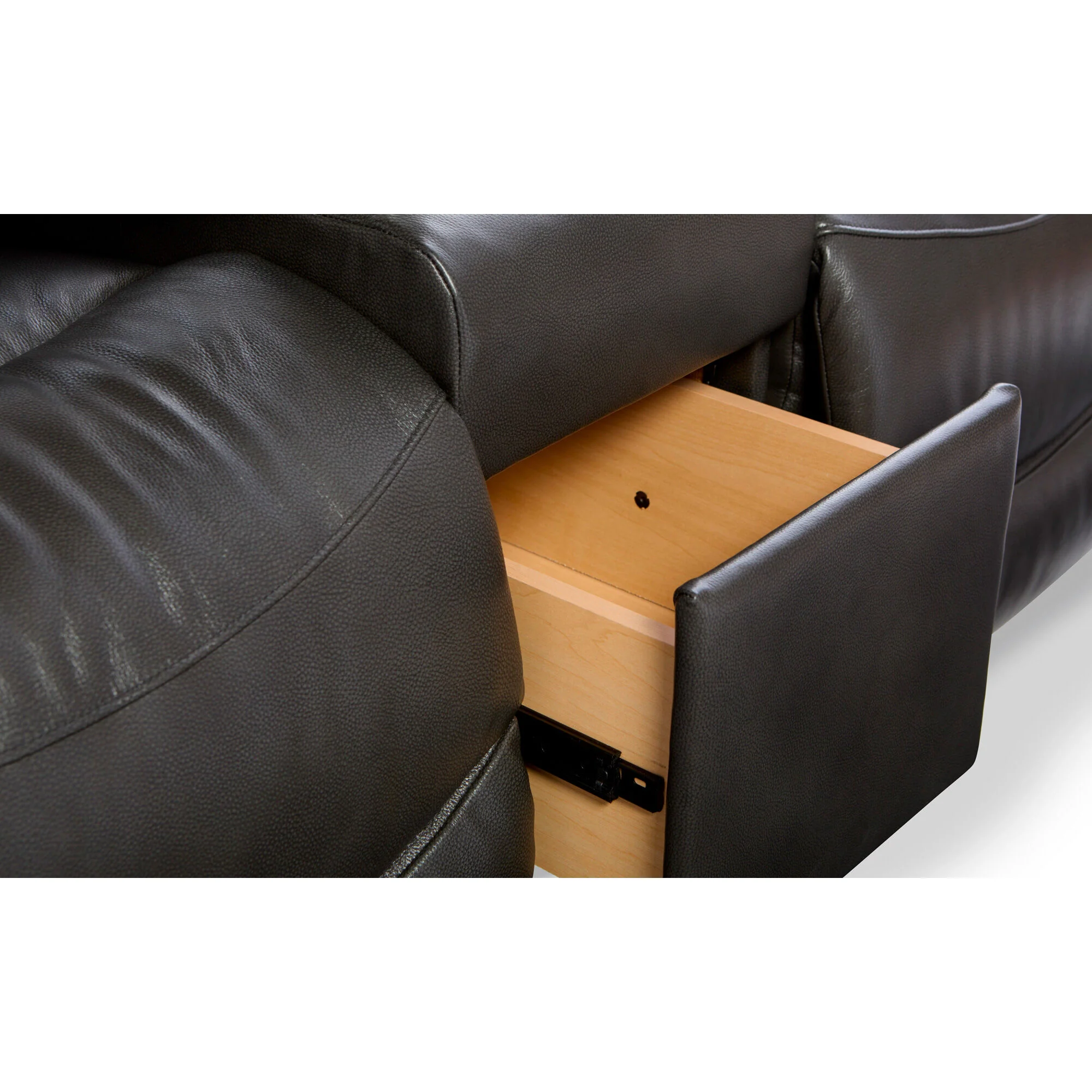 James Leather Reclining Console Loveseat - Image 3