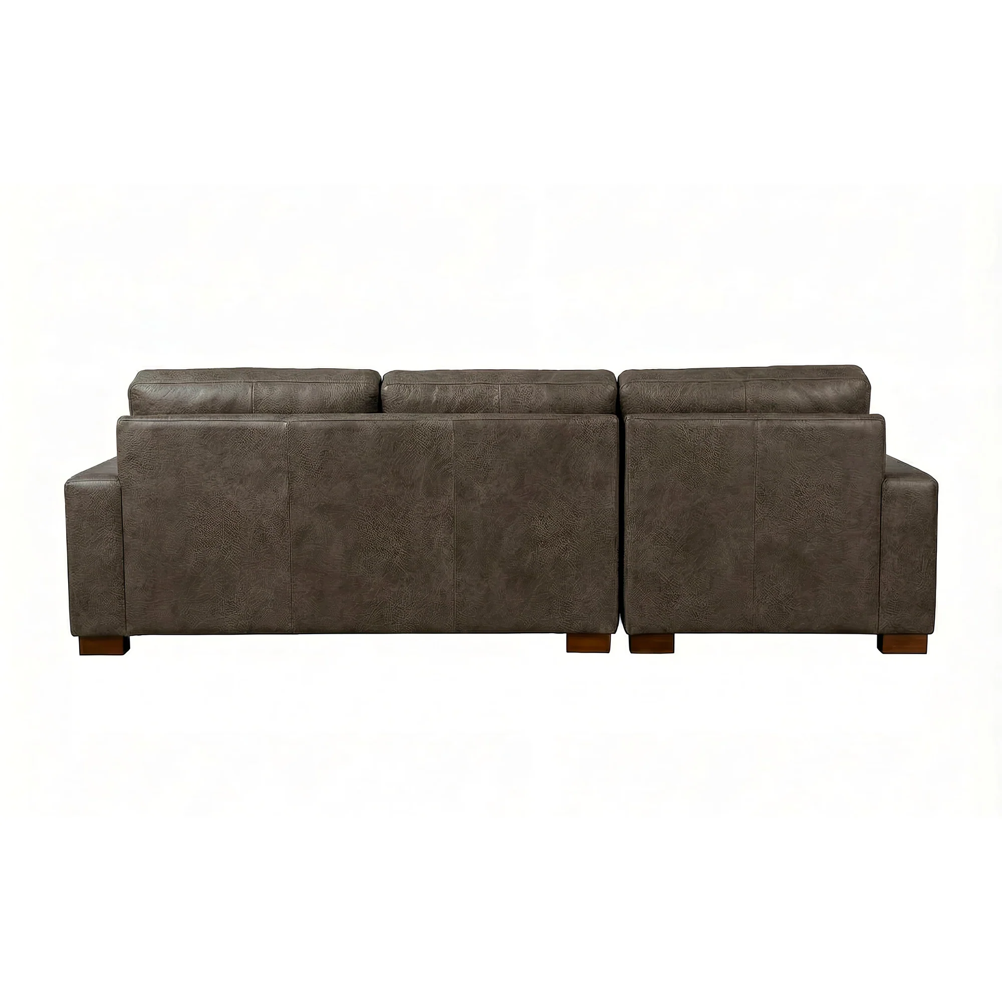 Juno 2 Piece Feather Blend Leather Left Chaise Sectional - Image 4