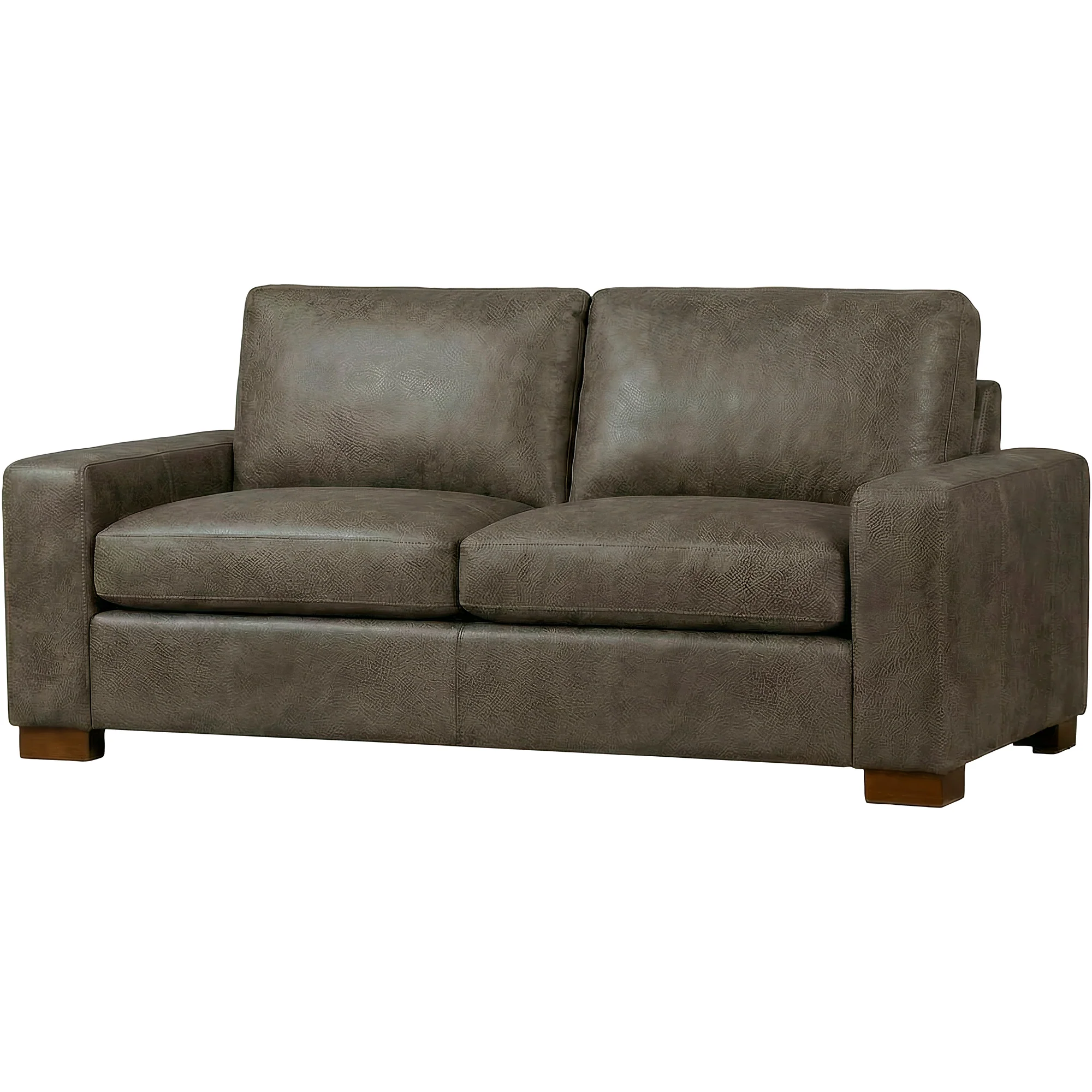 Juno Feather Blend Leather Loveseat - Image 2