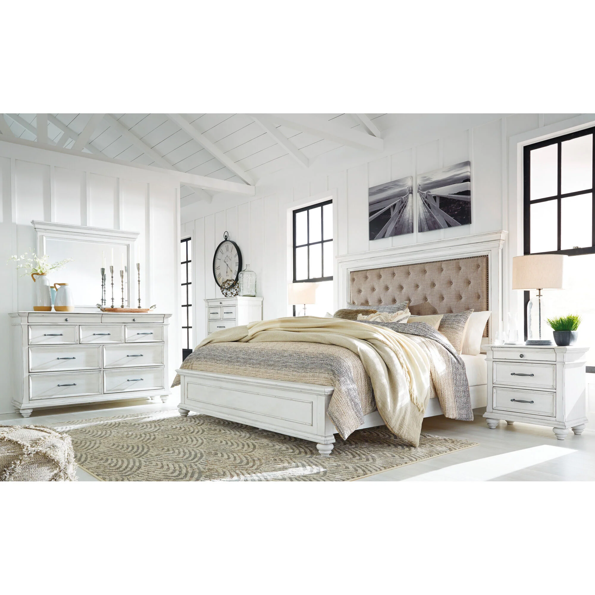 Kanwyn Upholstered Panel Bed - Image 7