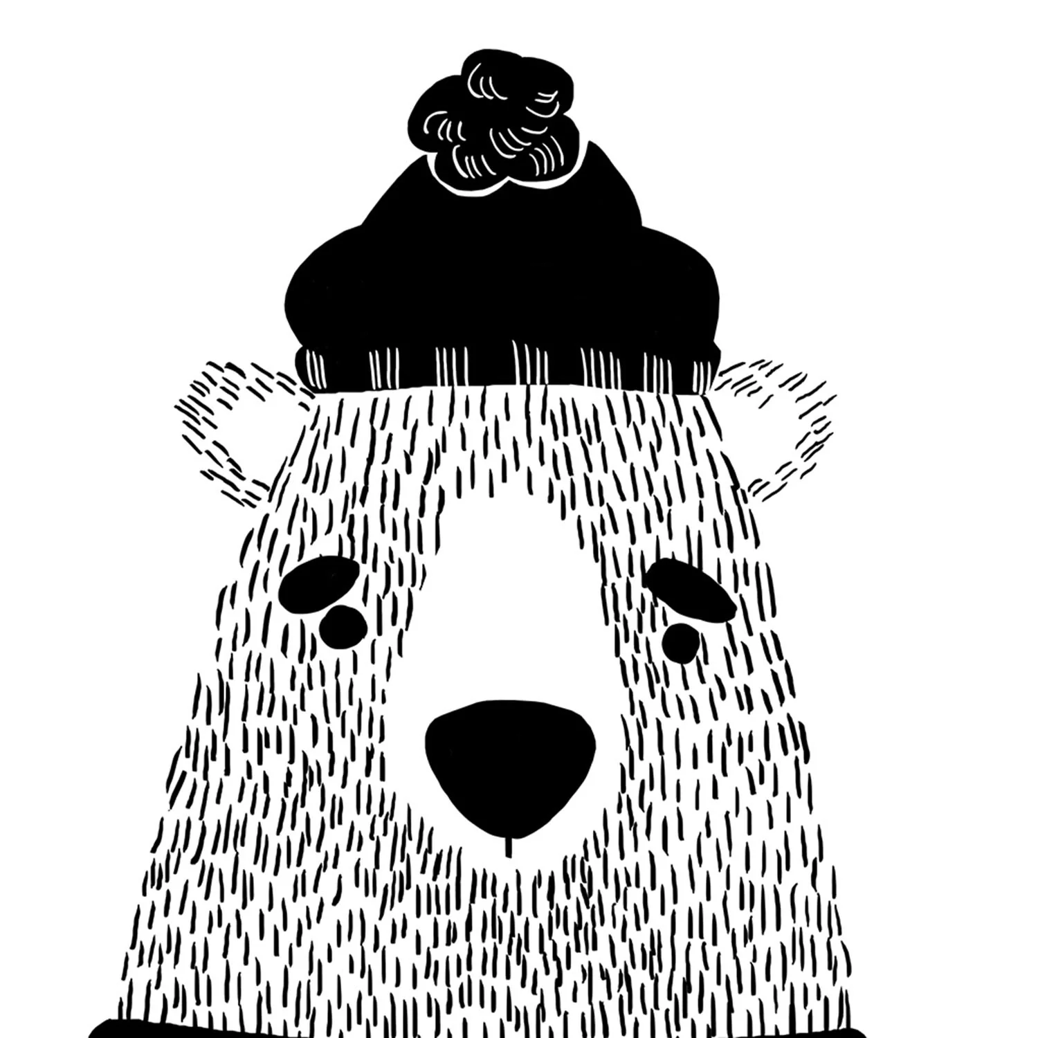 Kids Black Bear Wall Art - Image 2
